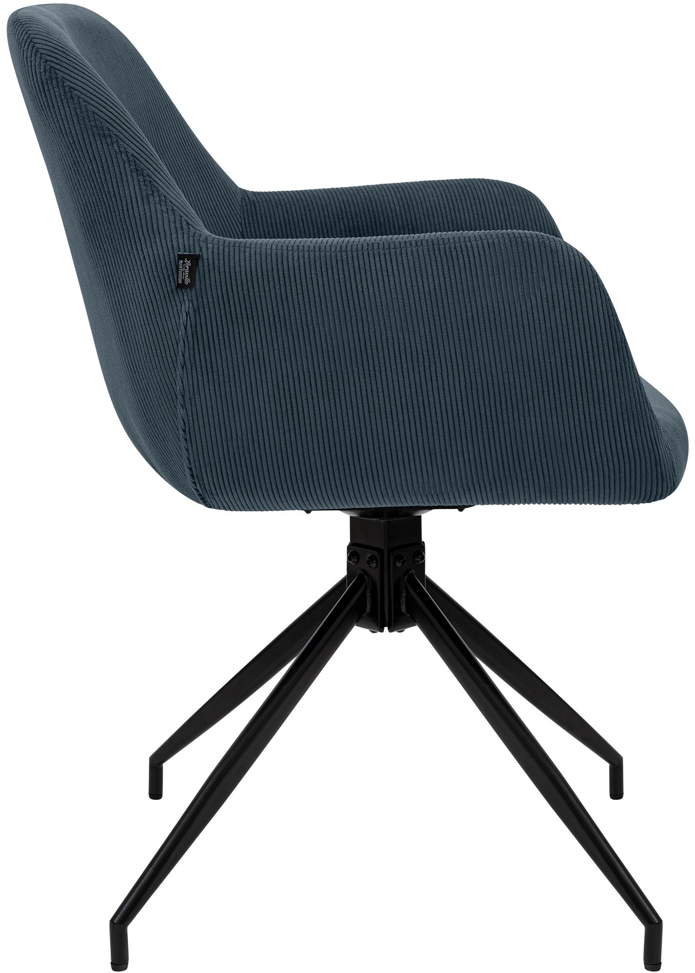 Silla de comedor Merlinda de pana