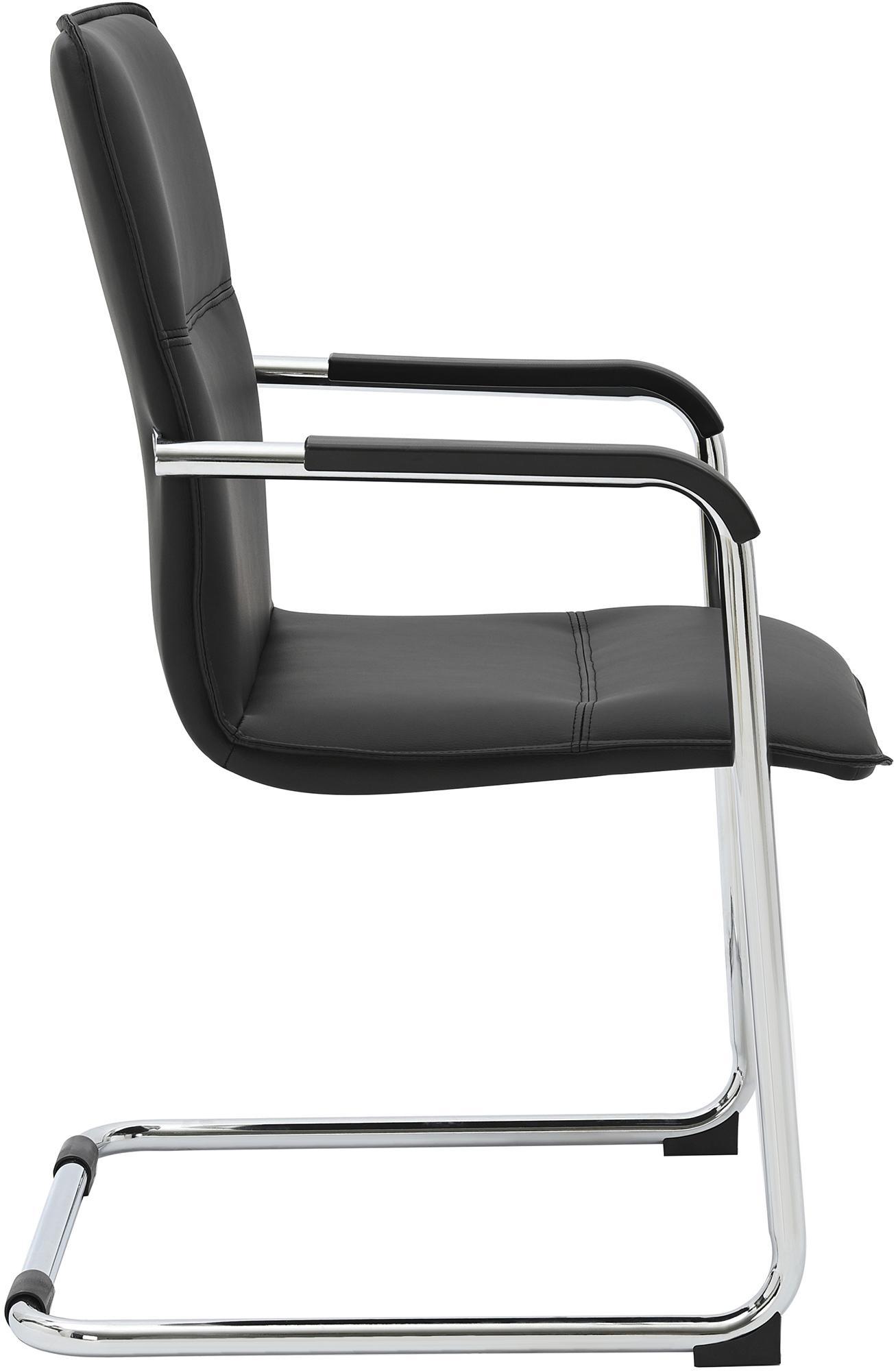 Silla voladiza Seattle de piel sintetica