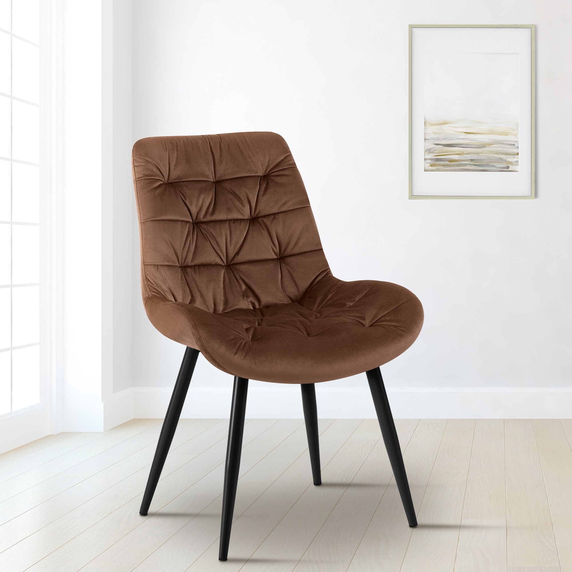 Silla de comedor de terciopelo Rossford