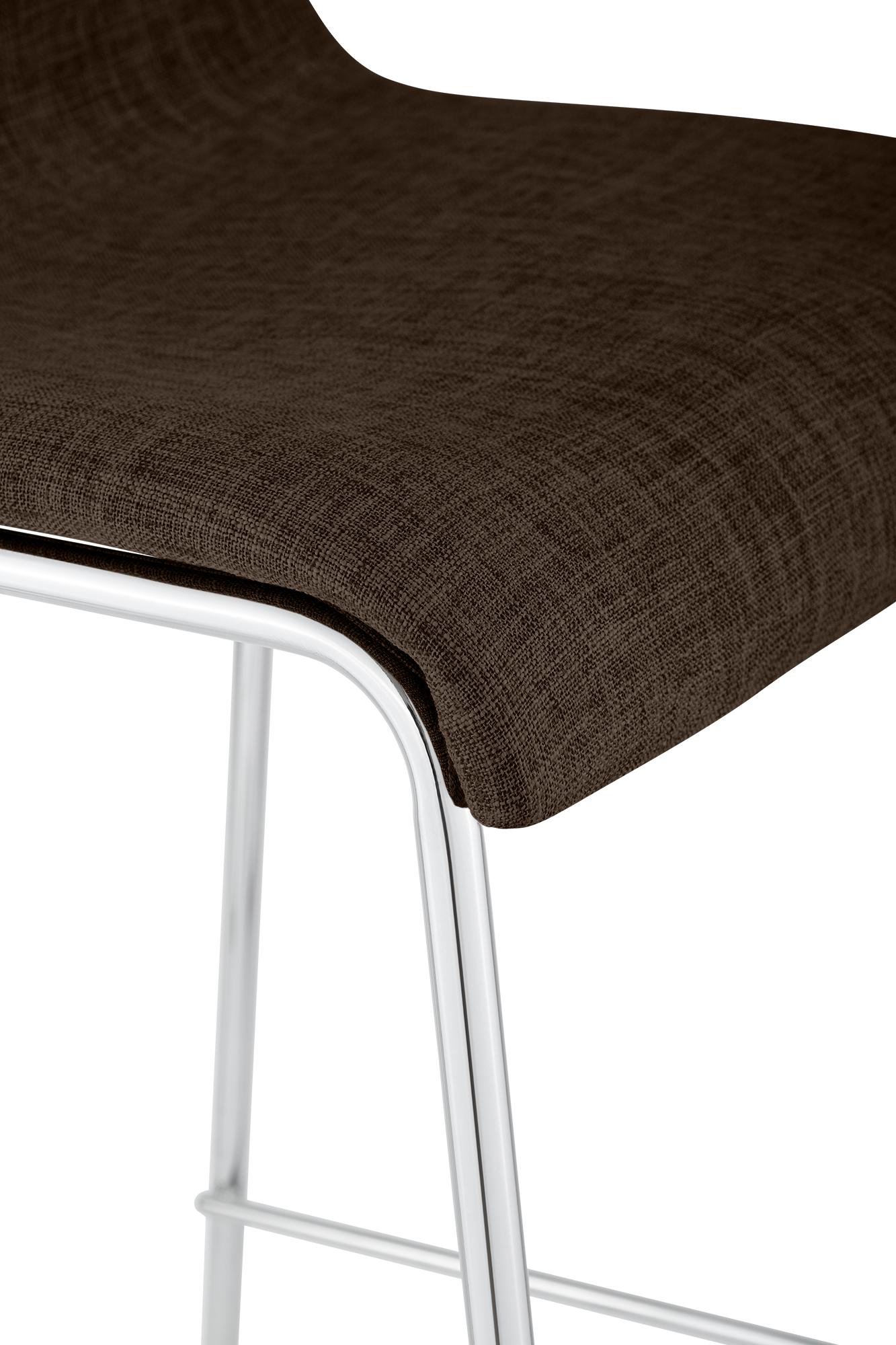 Taburete de bar Hover de tela con base de cuatro patas