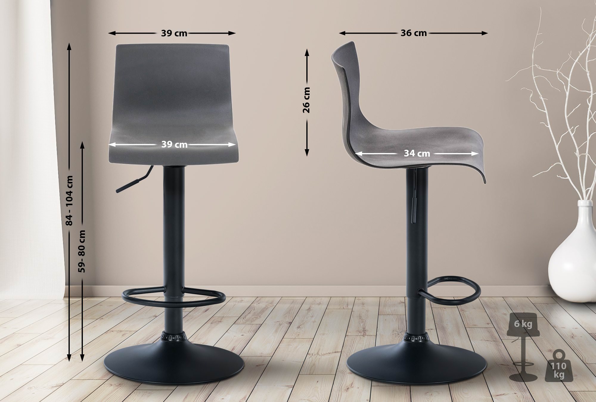 Taburete de bar Hover