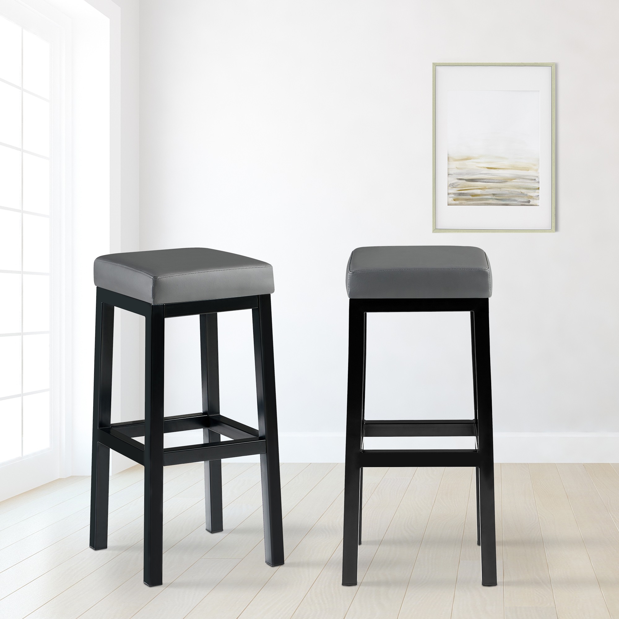 Taburete de bar Taylor Altura del asiento 83 cm Estructura de metal negro