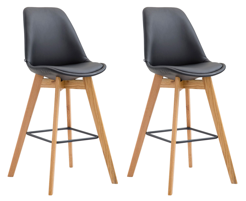 Set De 2 Taburetes Metz En Simil Cuero