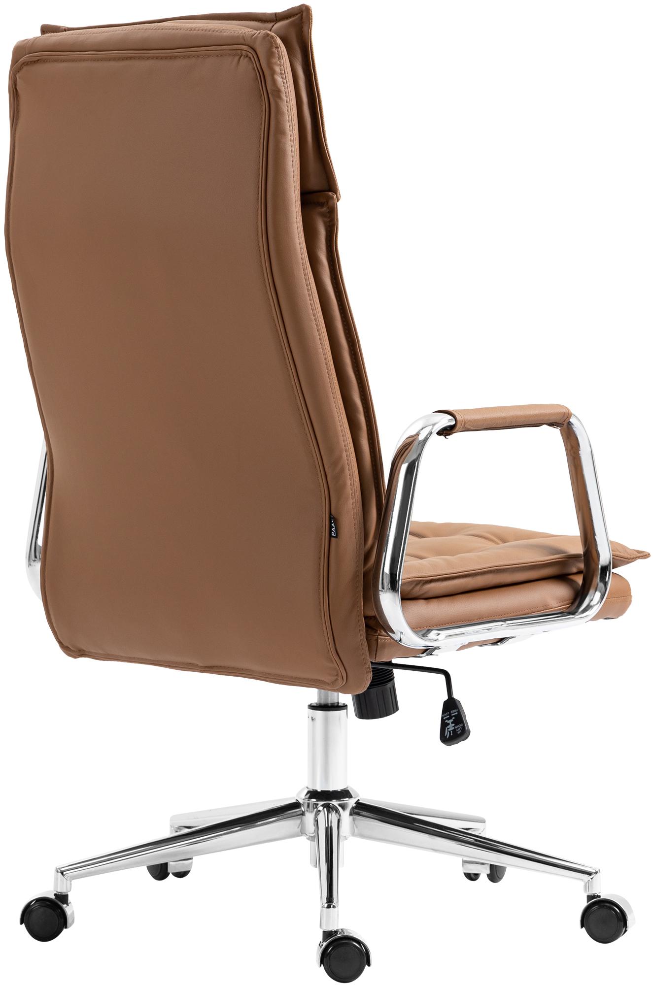 Silla de oficina Sotira de cuero genuino