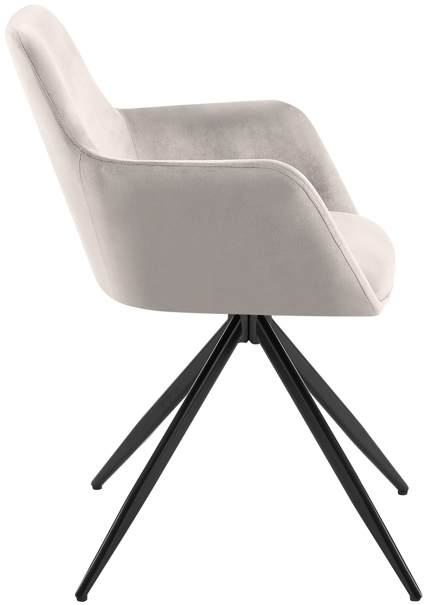 Silla de comedor Olema en terciopelo