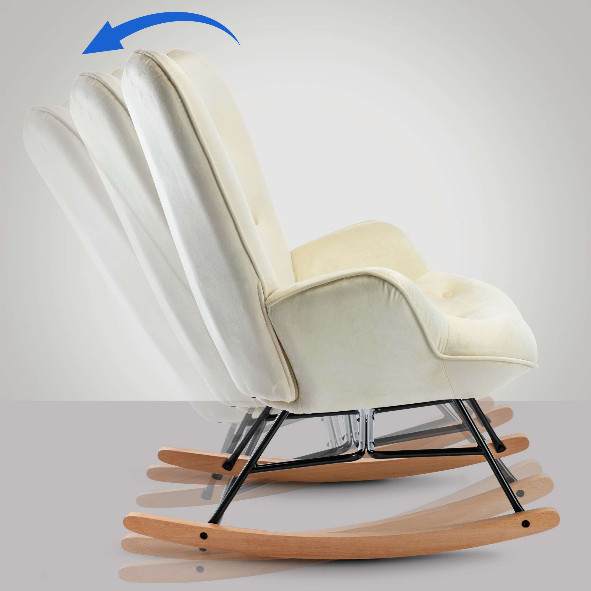 Silla Mecedora Sanka En Terciopelo