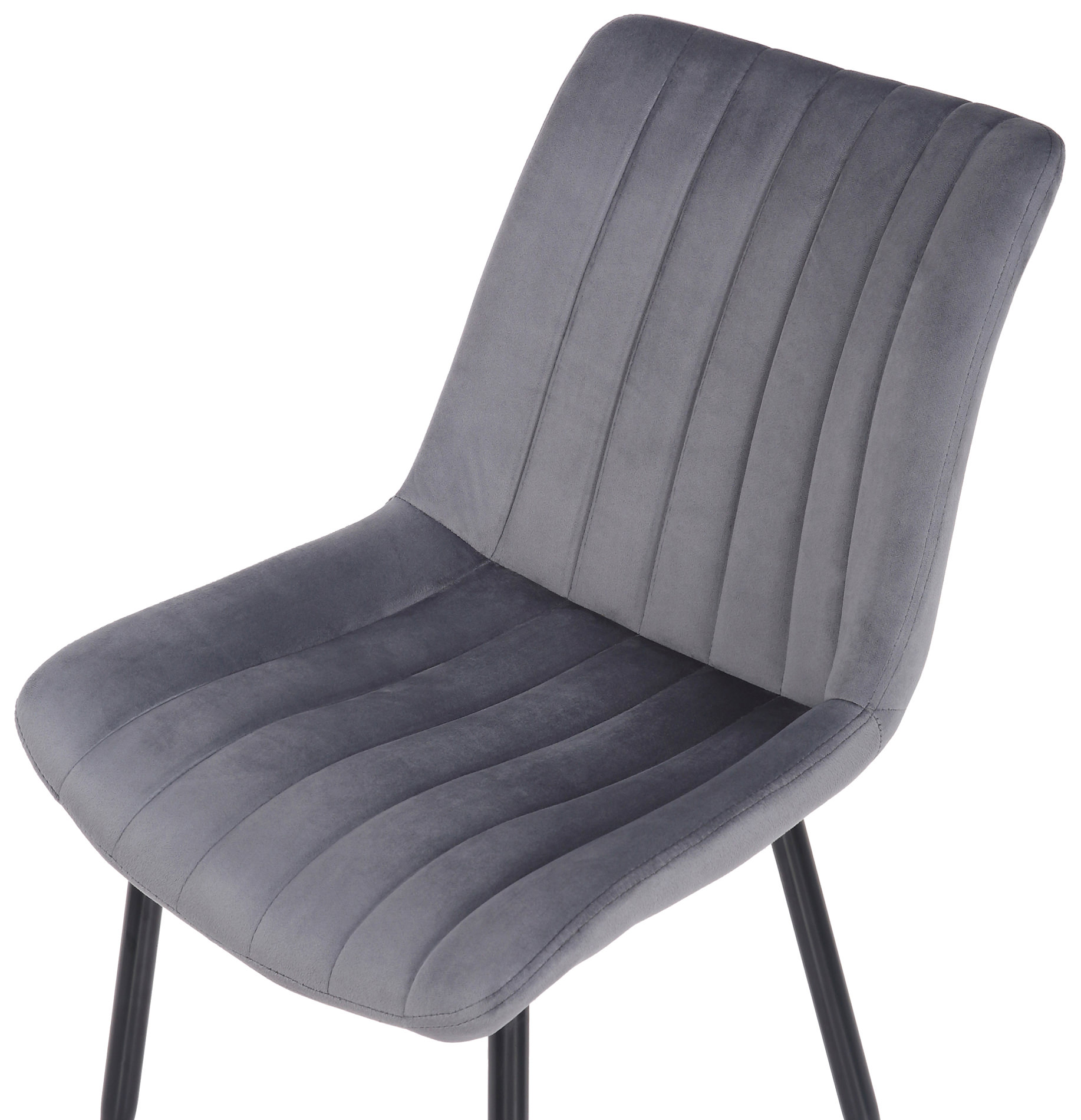Set de 2 Sillas de comedor Rahden en terciopelo