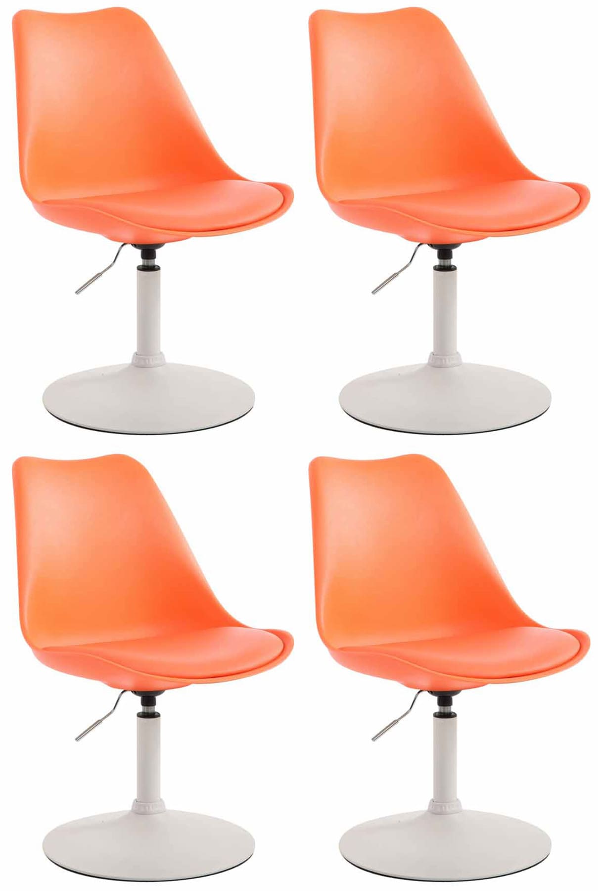 Set de 4 sillas de comedor Maverick con pie de trompeta