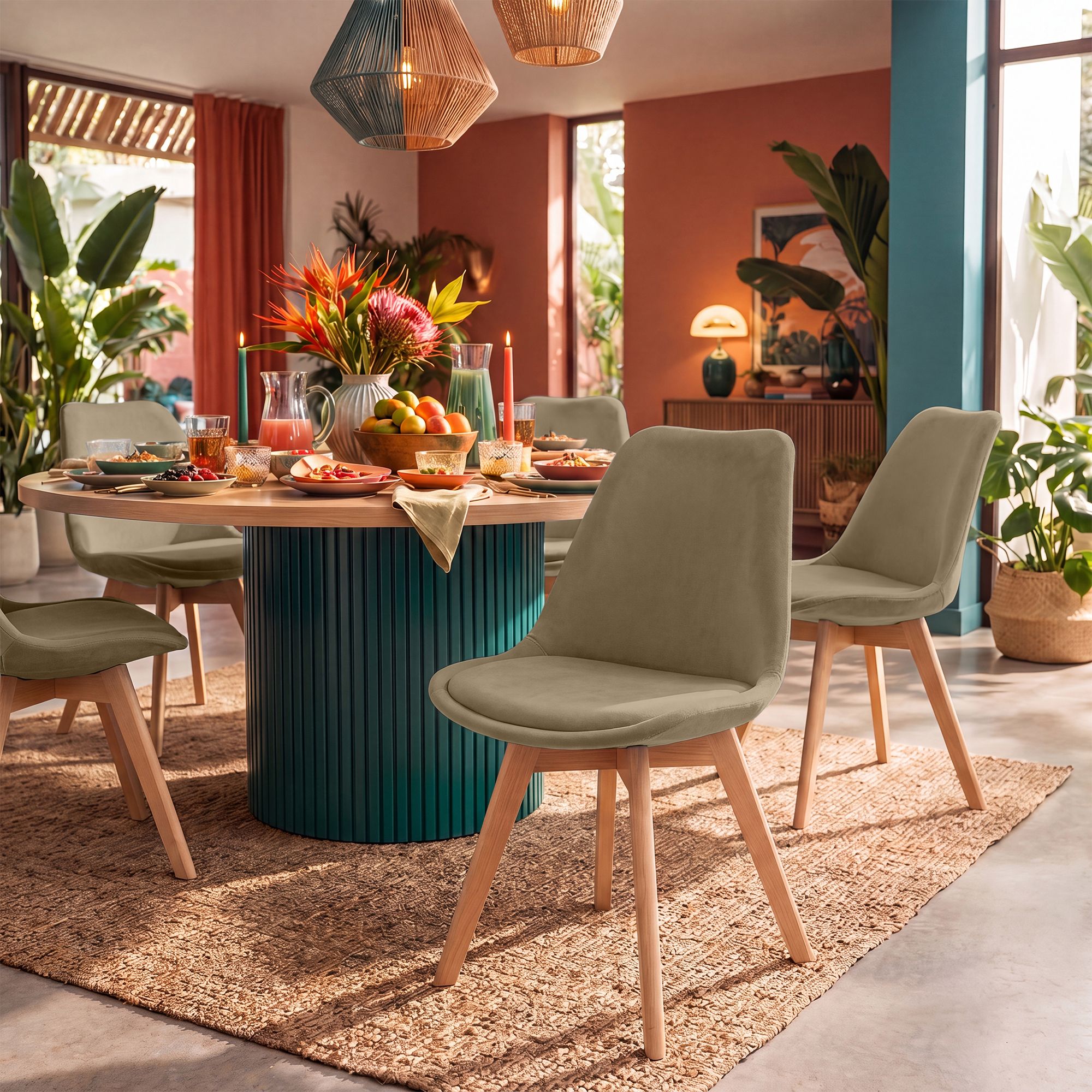 Silla de comedor Linares elegante, cómoda y fácil de limpiar Ideal para tu hogar