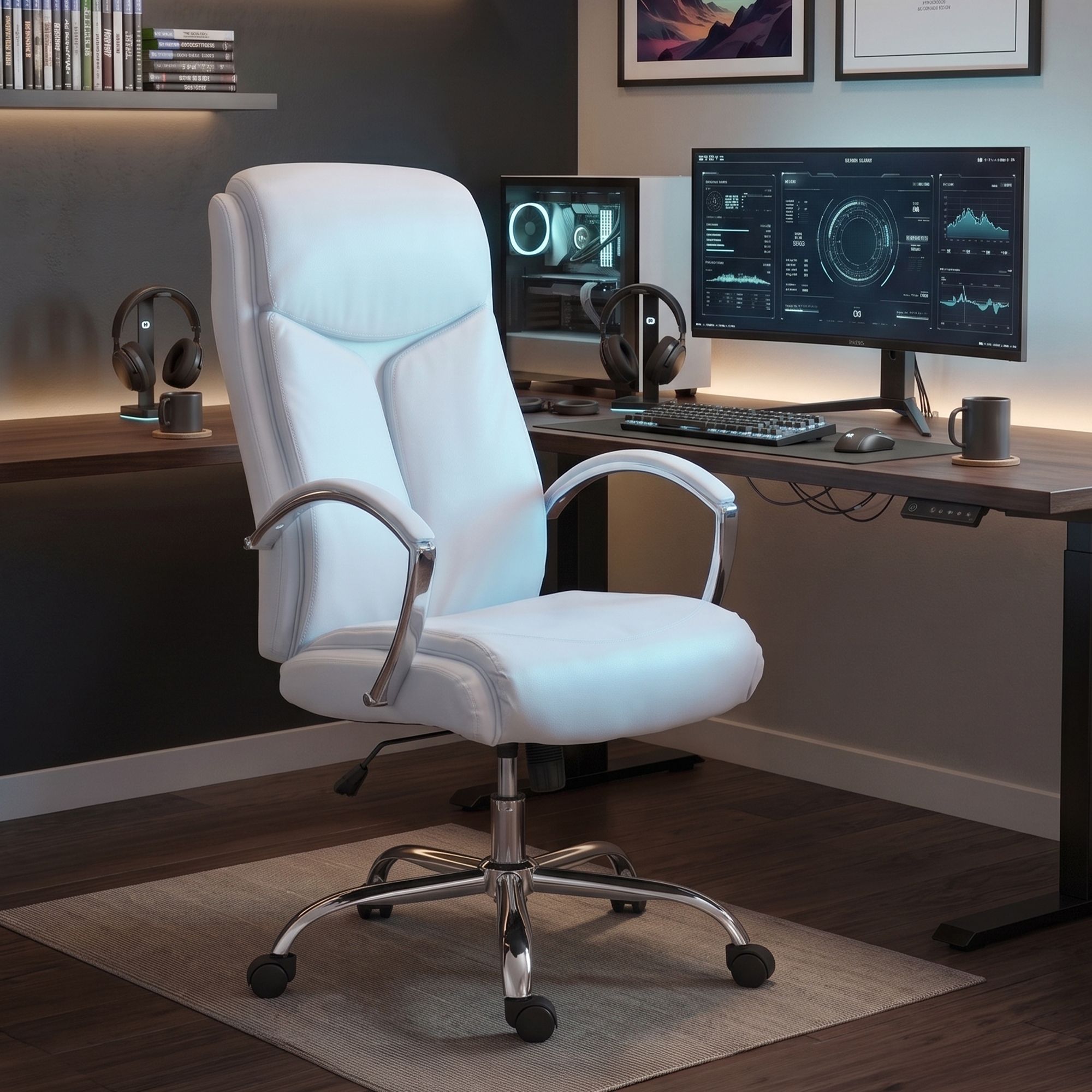 Silla de oficina Arlen de piel sintética
