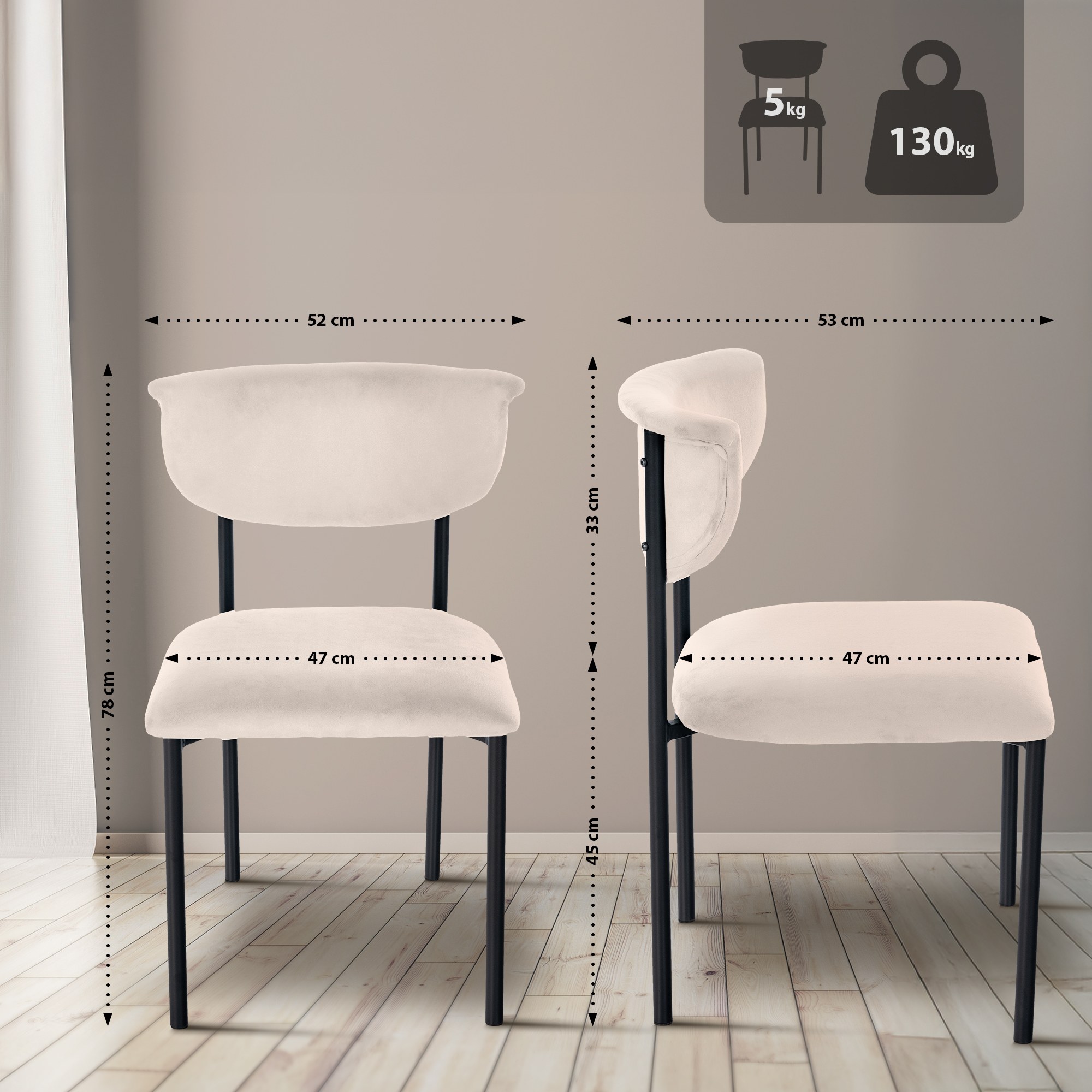 Silla de Comedor Gambell Terciopelo