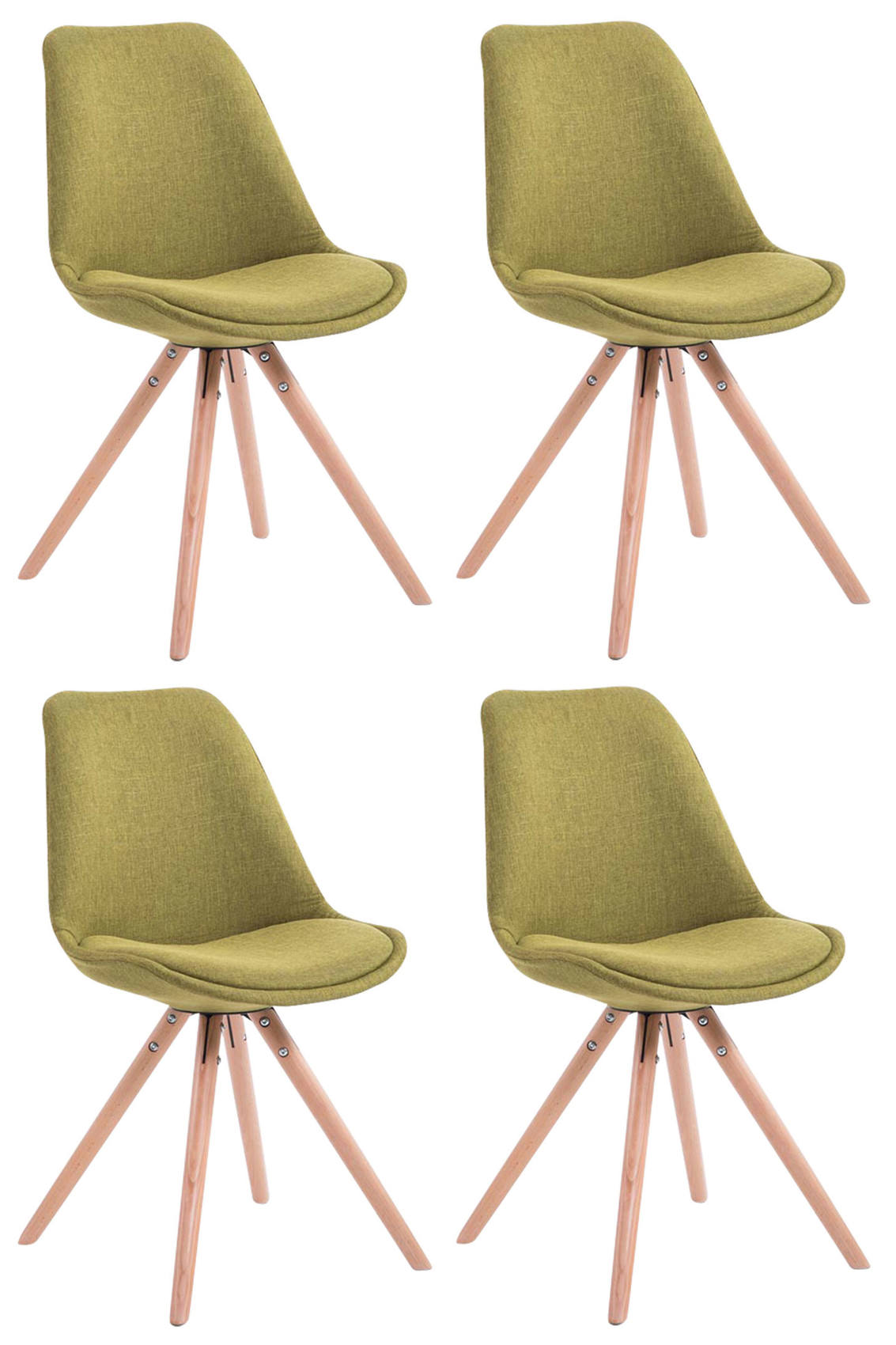 Set de 4 sillas de comedor Toulouse en tela