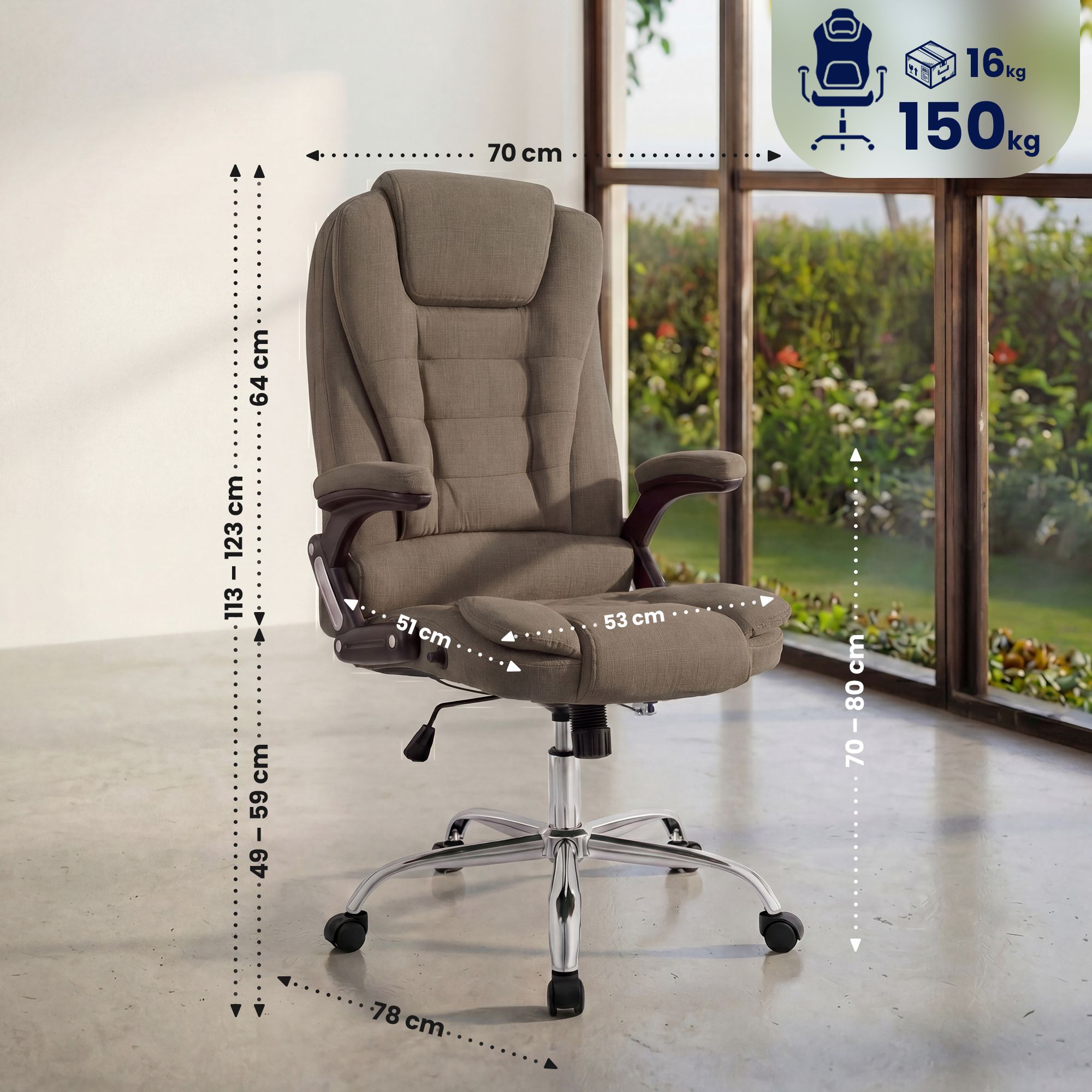 Silla de Oficina Thor de Tela