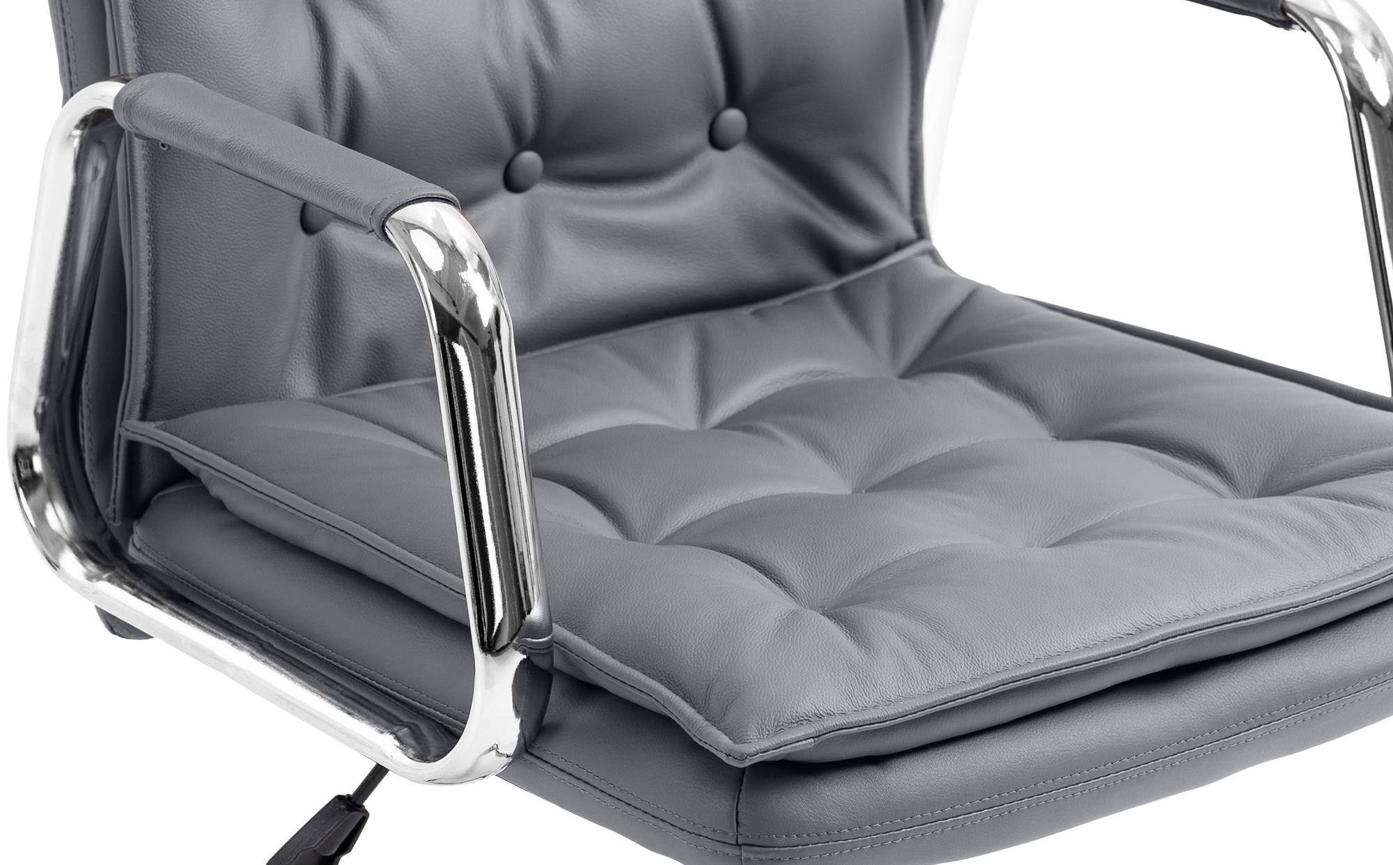 Silla de oficina Sotira de cuero genuino