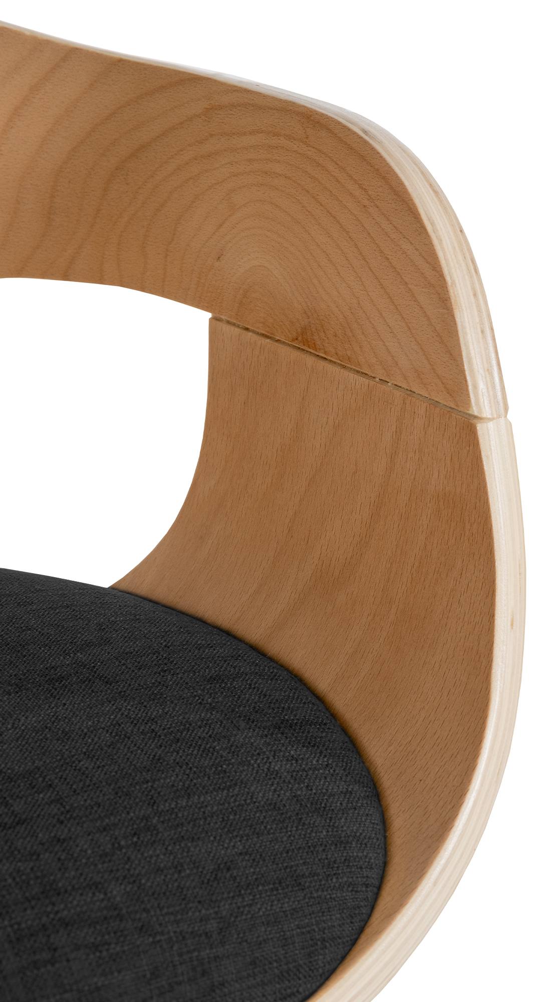 Set de 2 sillas de comedor Kingston de tela y madera