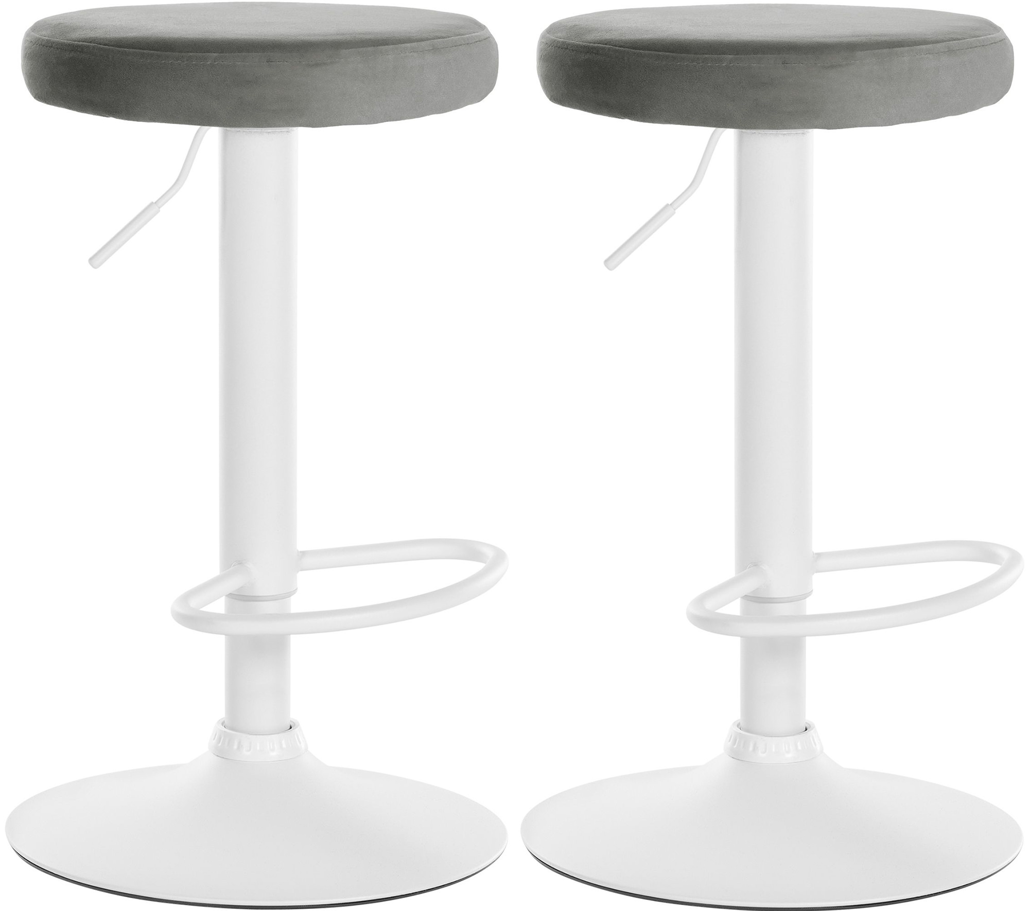Set de 2 Taburetes de bar Ponte en terciopelo