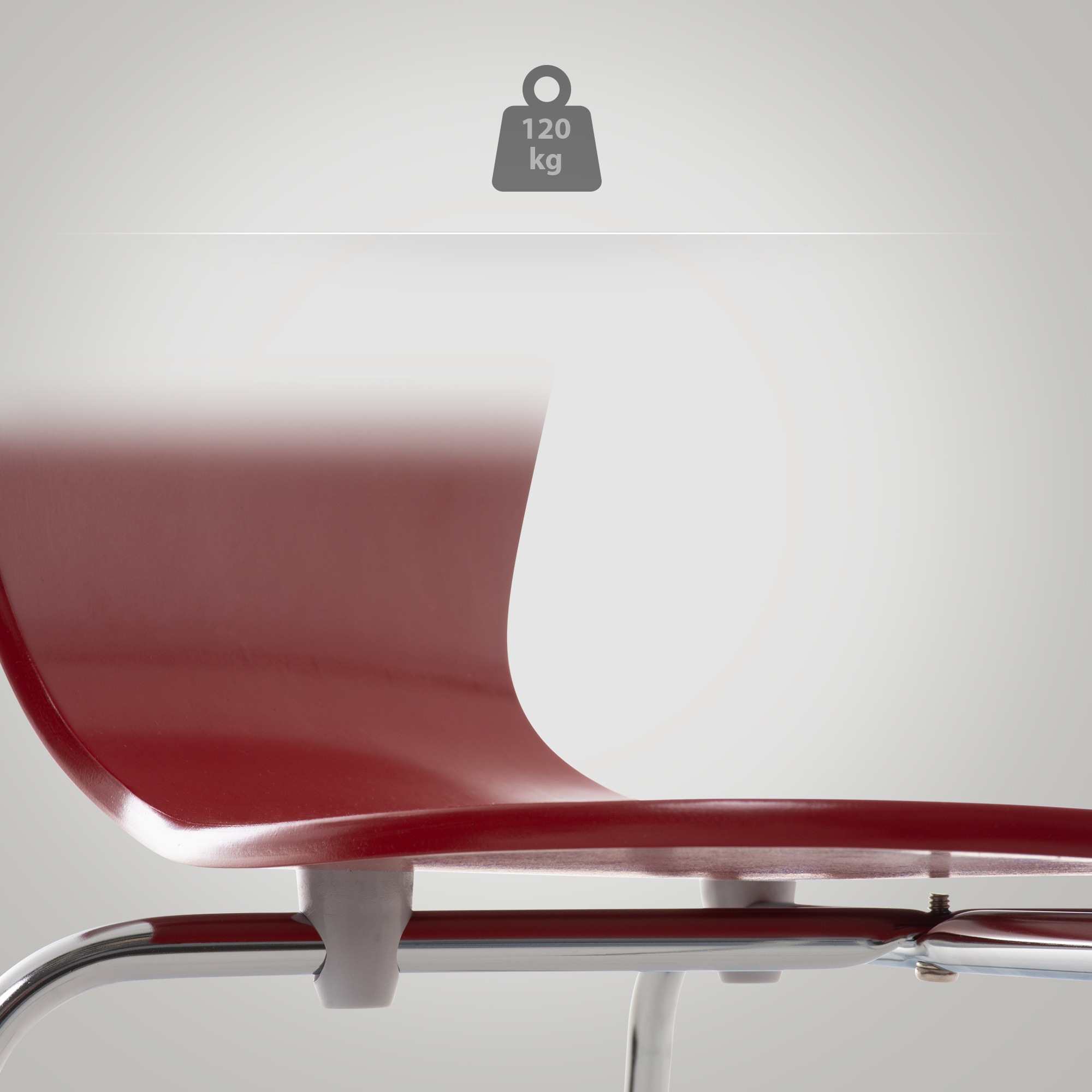 Silla de Visita Apilable Calisto Rojo