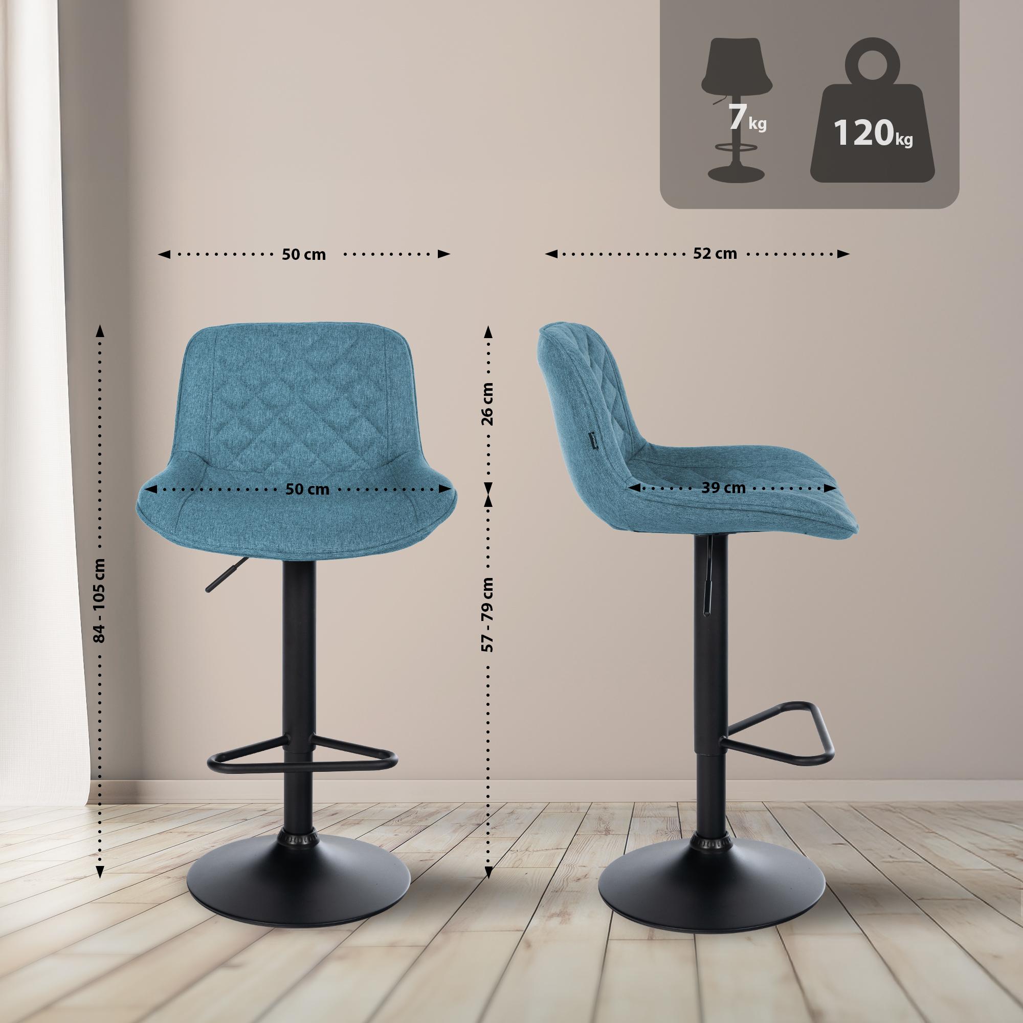 2er Set de taburetes de bar Kasson