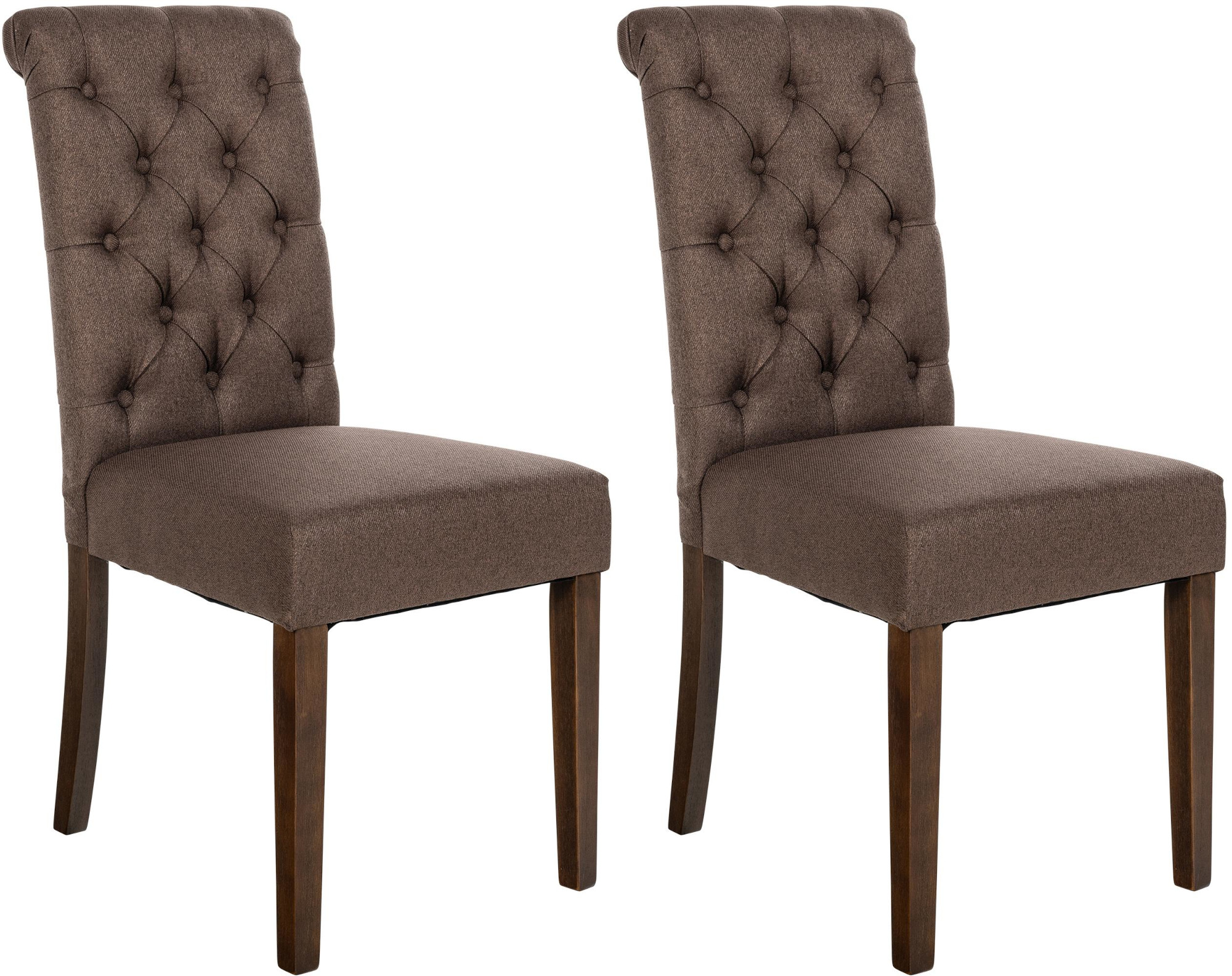 Set de 2 sillas de comedor Lisburn en tela o terciopelo