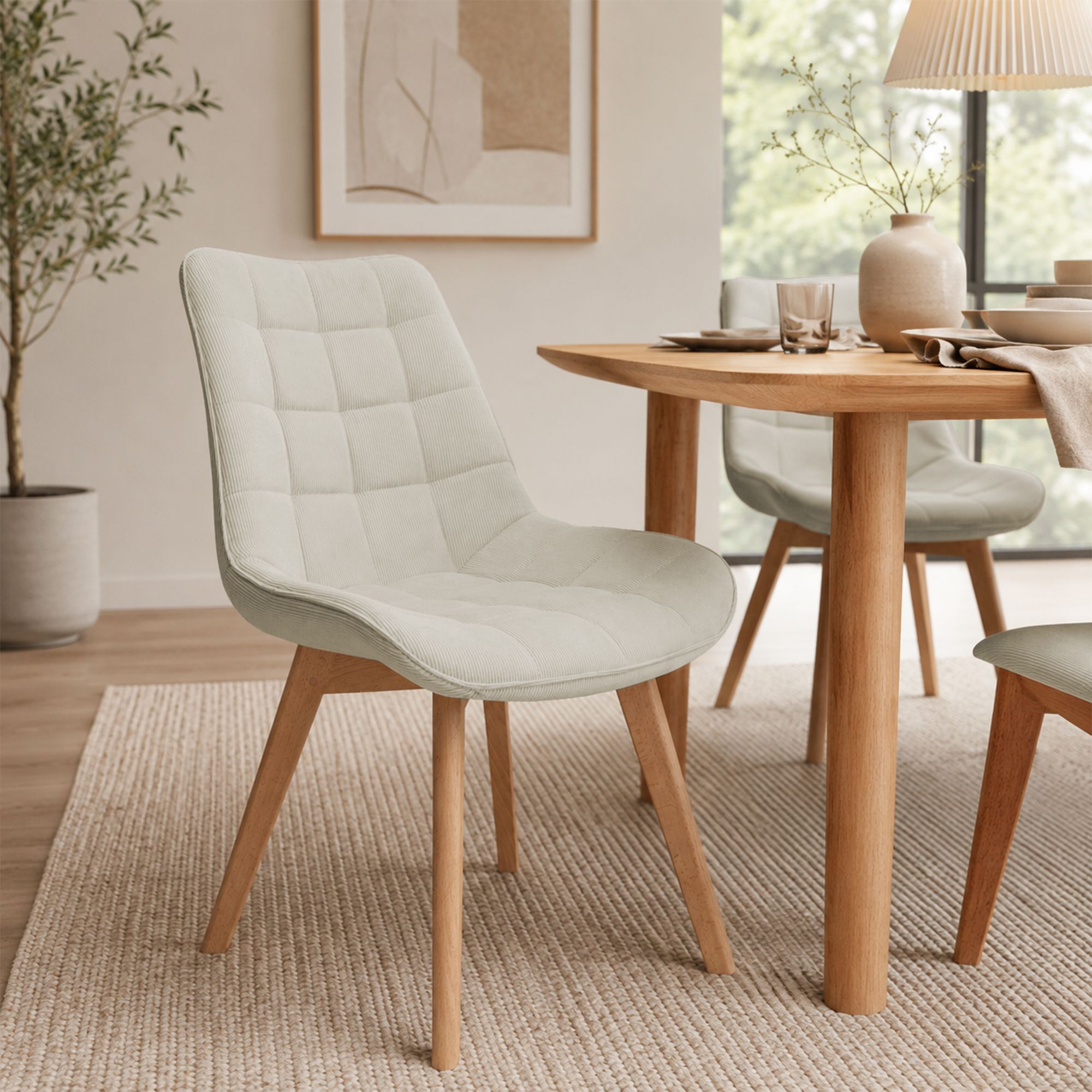 Silla de comedor Brook de pana