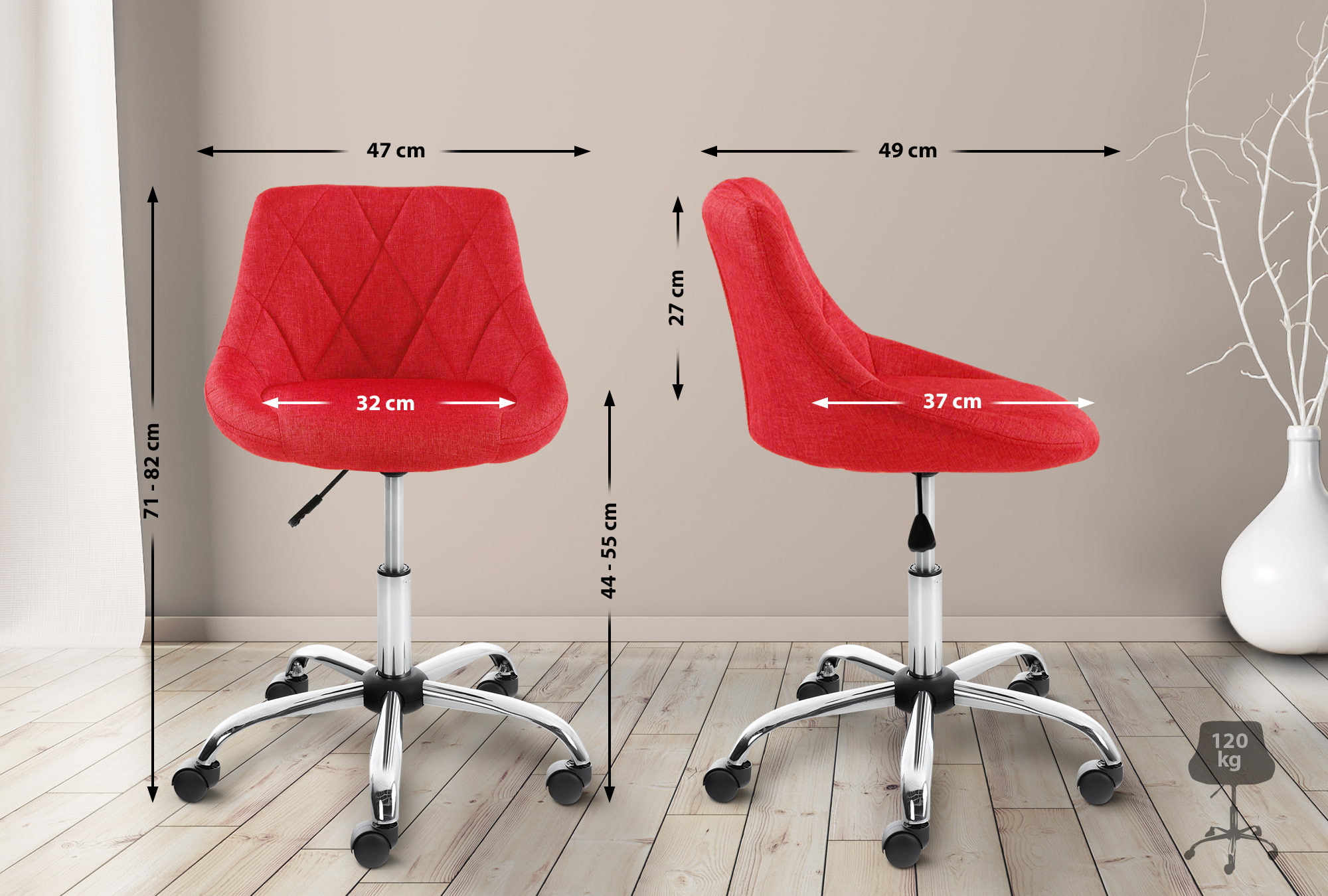 Taburete De Trabajo Lazio Con Ruedas