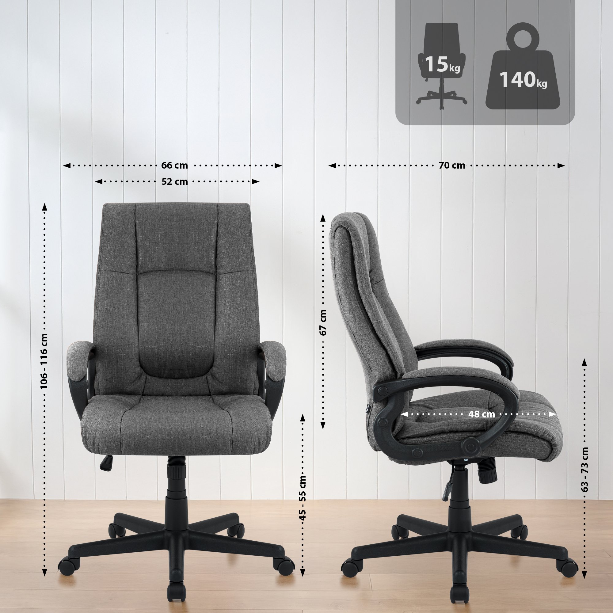 Silla de Oficina XL Sparta Tela
