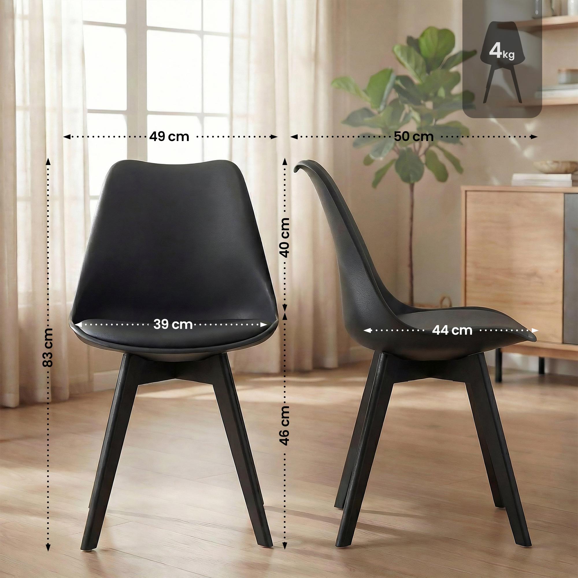 Silla de comedor Linares elegante, cómoda y fácil de limpiar Ideal para tu hogar