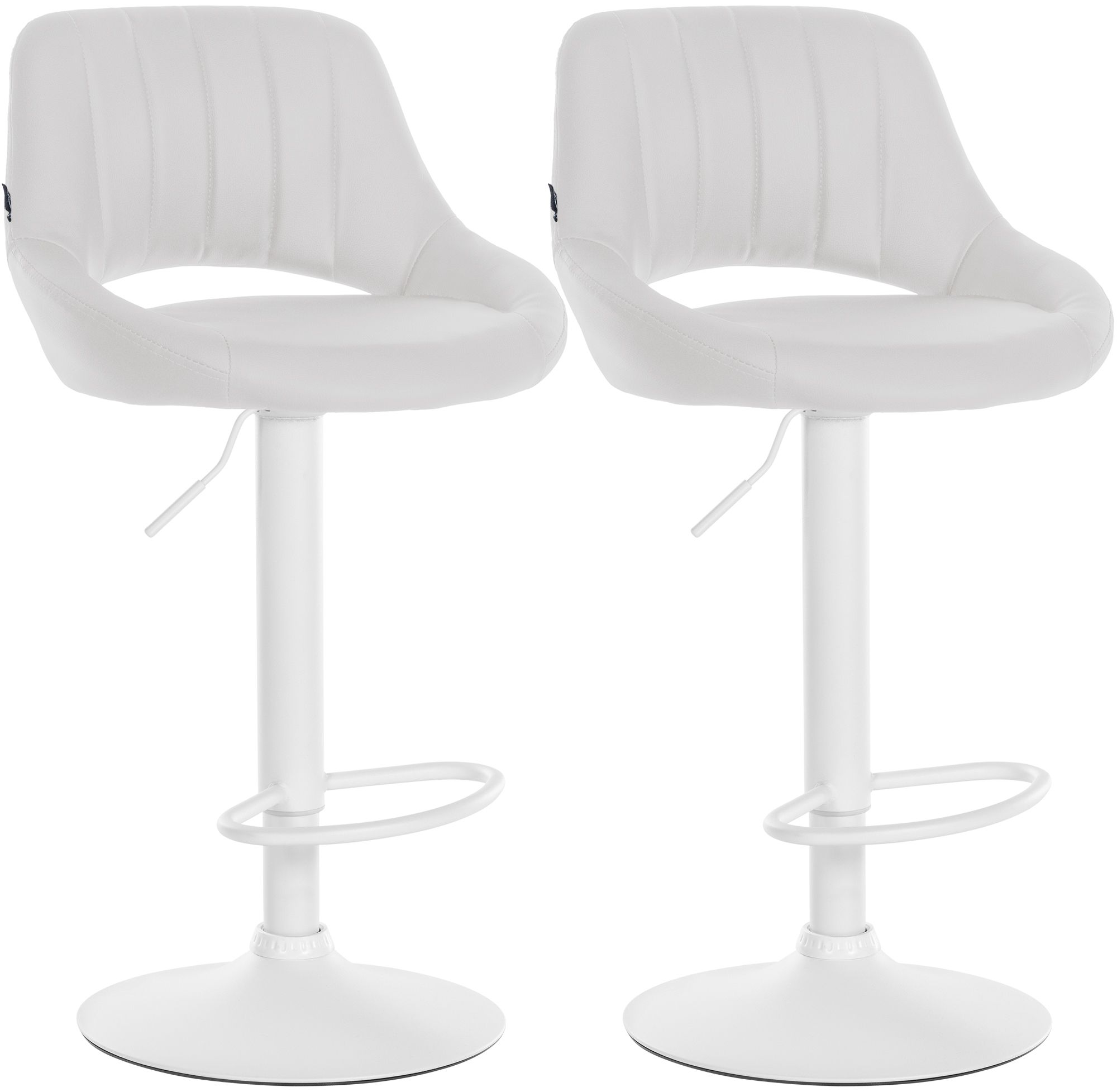 Juego de 2 taburetes de bar Milet de piel sintetica