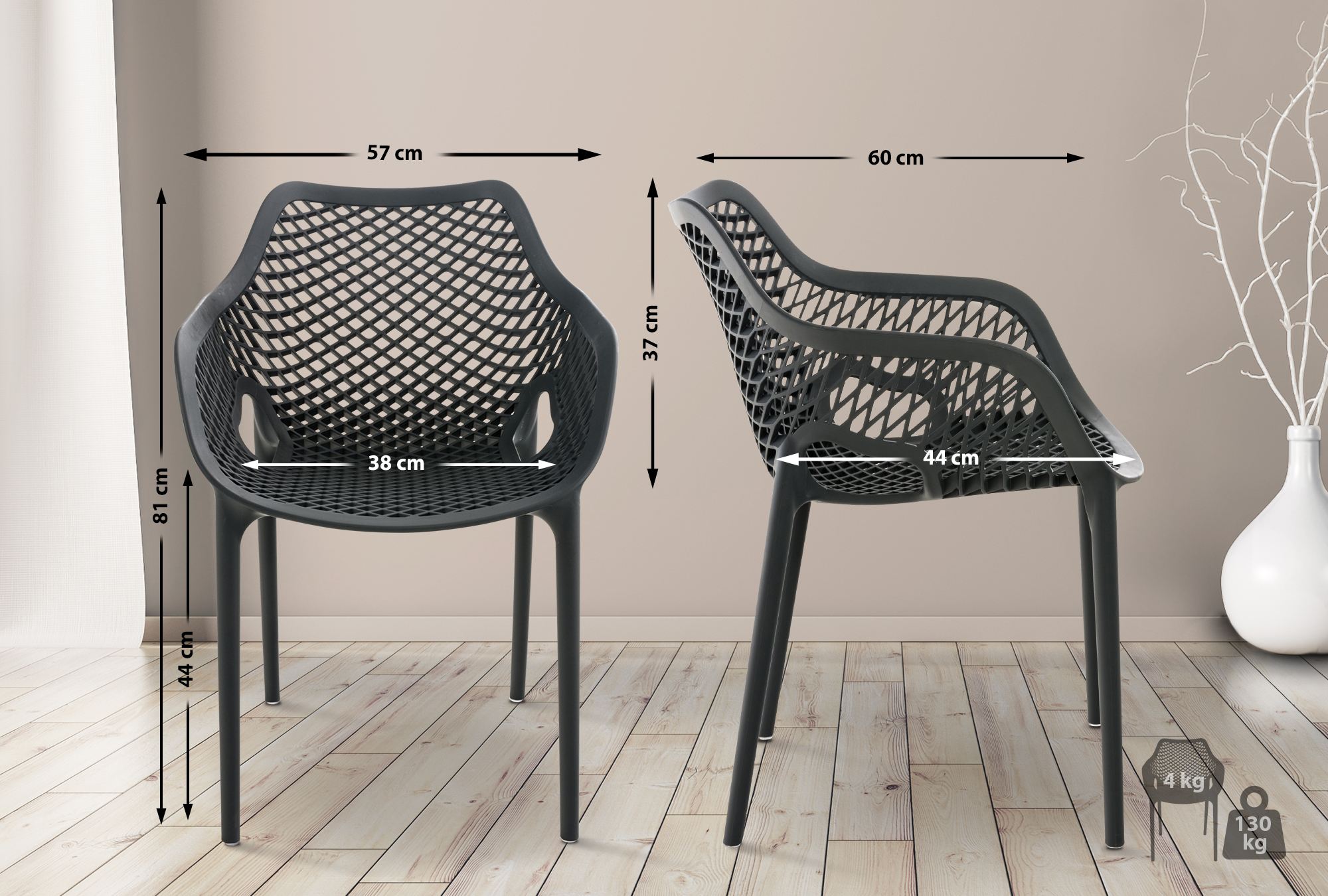 Juego de 4 Sillas Air XL