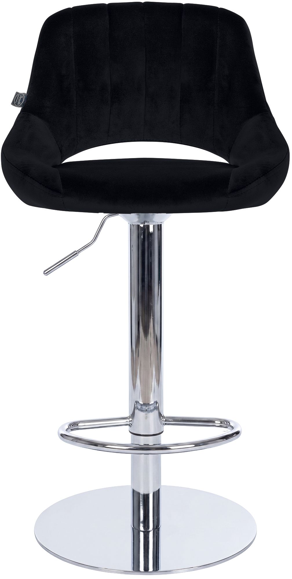 Taburete de bar Milet con estructura resistente cromada