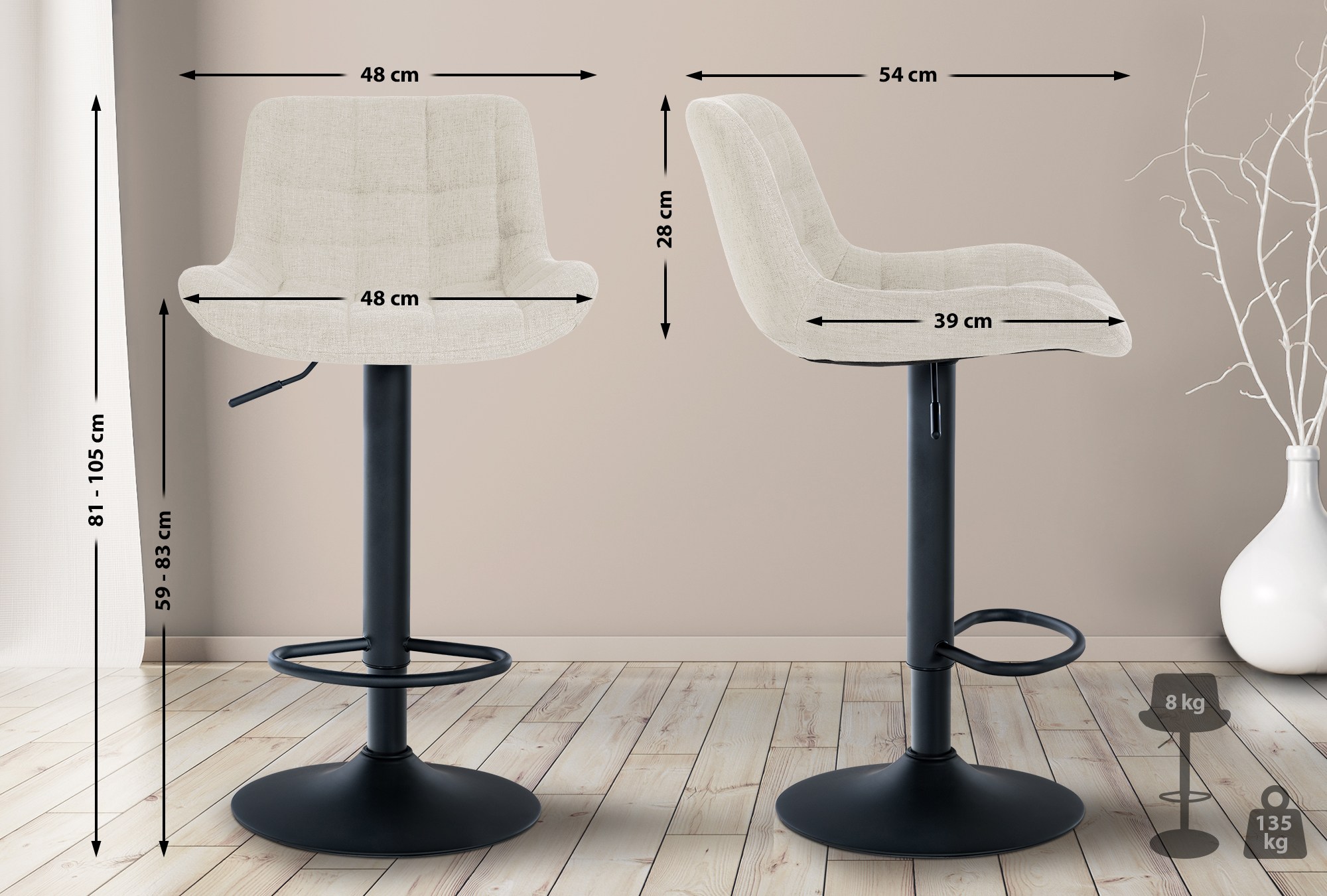 Taburete de bar Tover