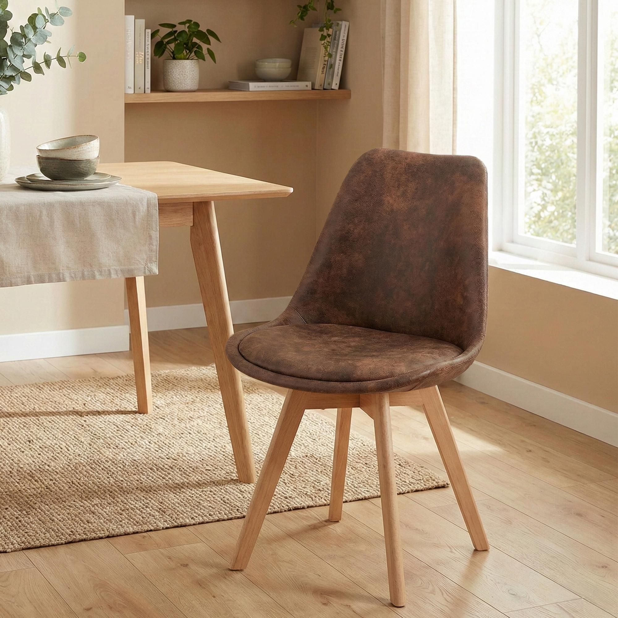 Silla de comedor Linares elegante, cómoda y fácil de limpiar Ideal para tu hogar