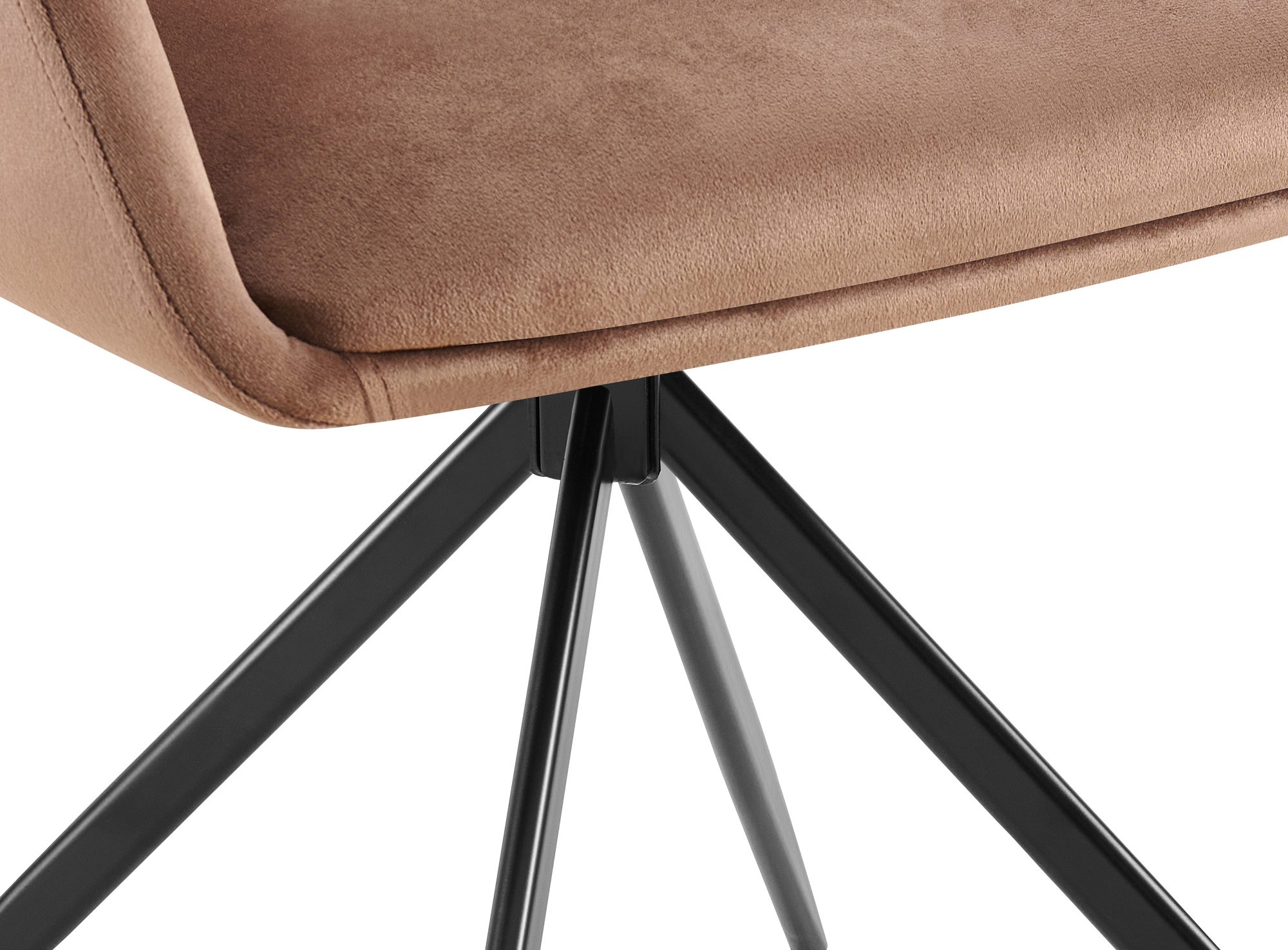 Silla de comedor Olema en terciopelo