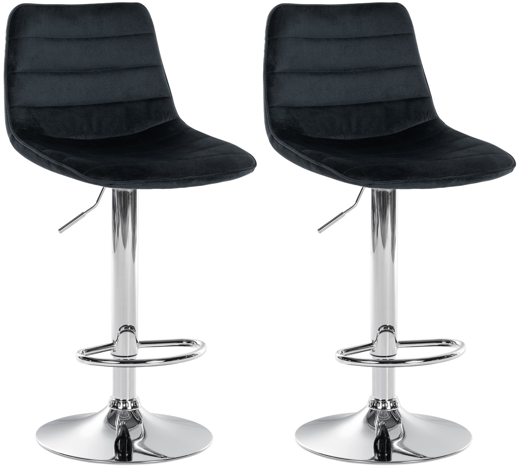 Set de 2 taburetes de bar Lex en terciopelo