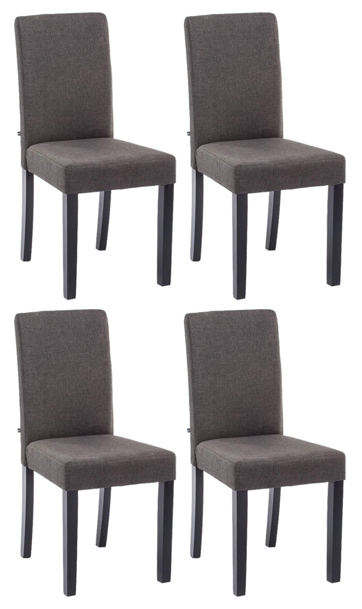 Juego de 4 Sillas de comedor Ina de tela