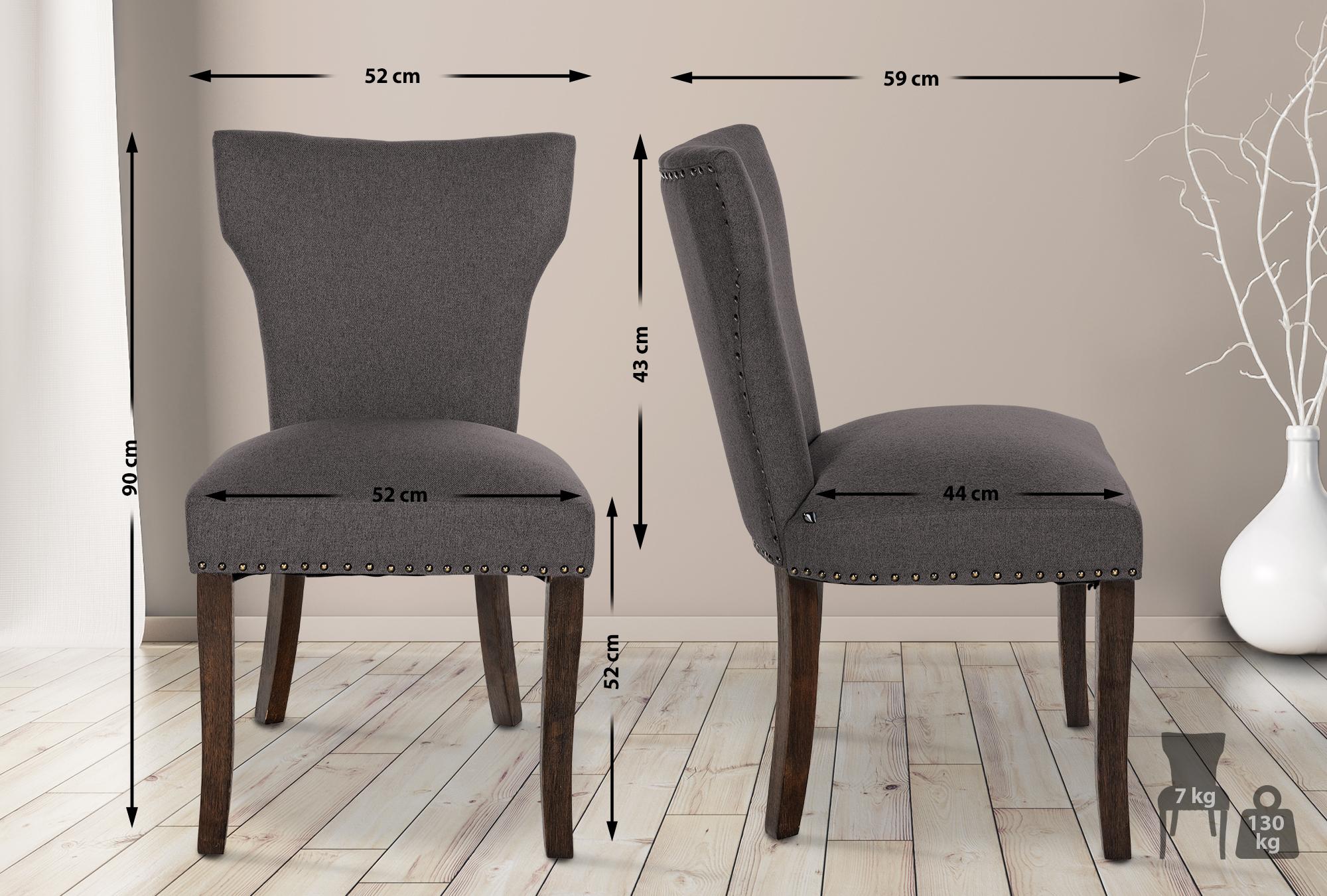 Silla de comedor Zadar en tela