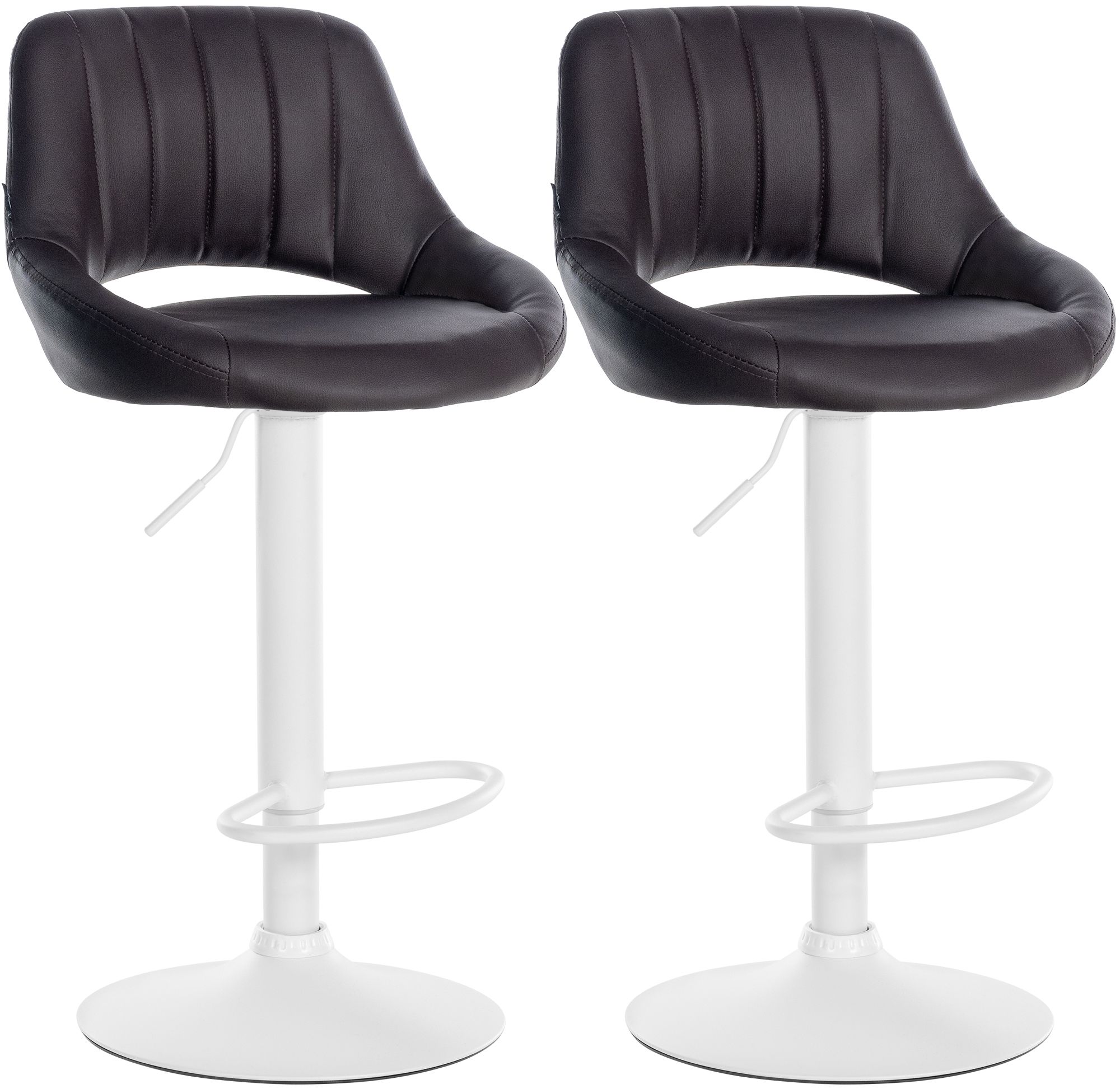 Juego de 2 taburetes de bar Milet de piel sintetica
