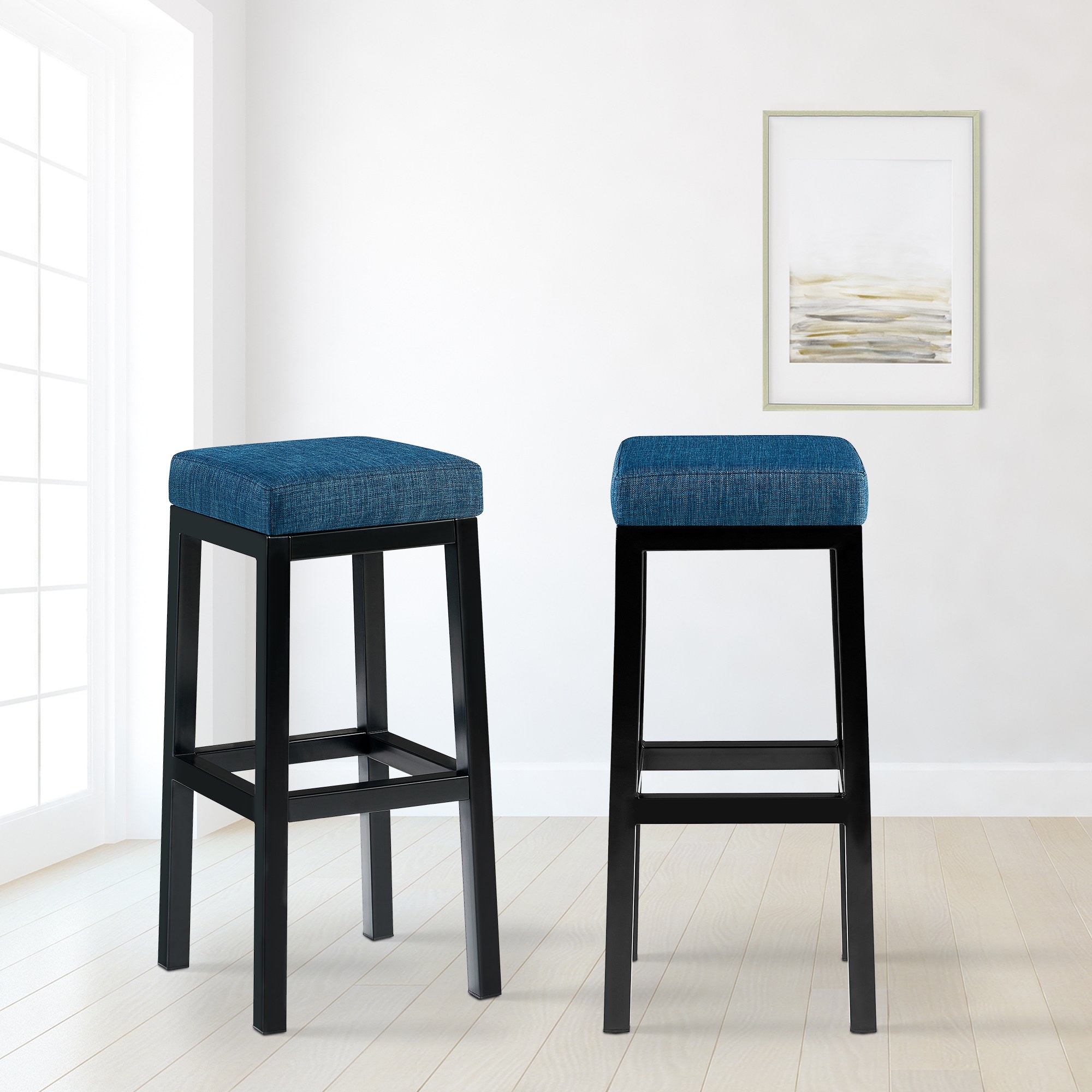 Taburete de bar Taylor Altura del asiento 83 cm Estructura de metal negro