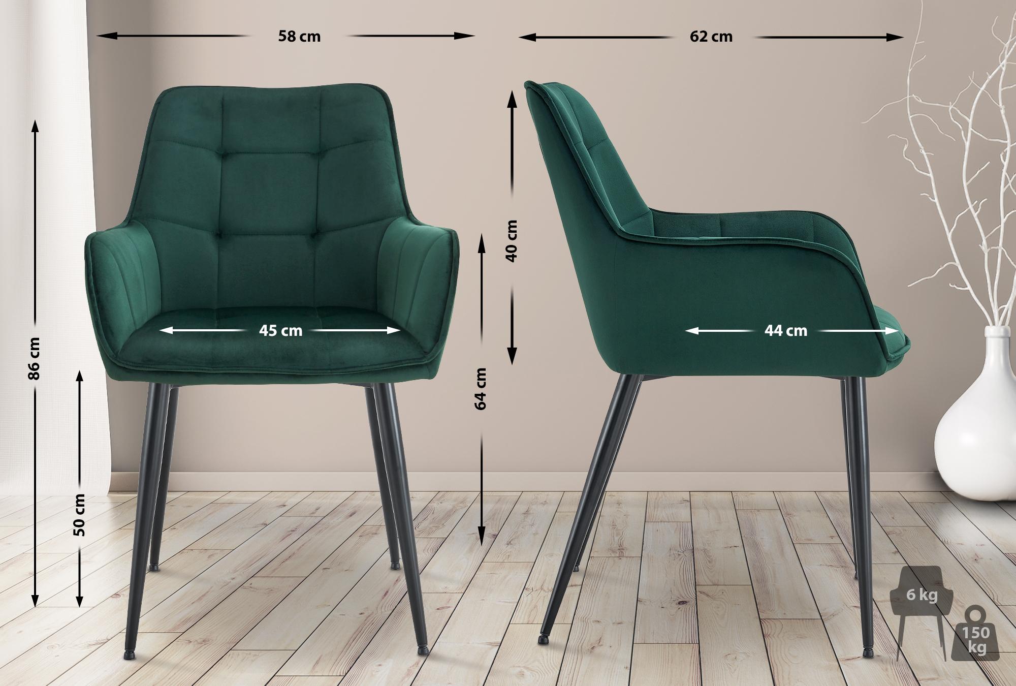 Funda de terciopelo para silla de comedor Ferndale