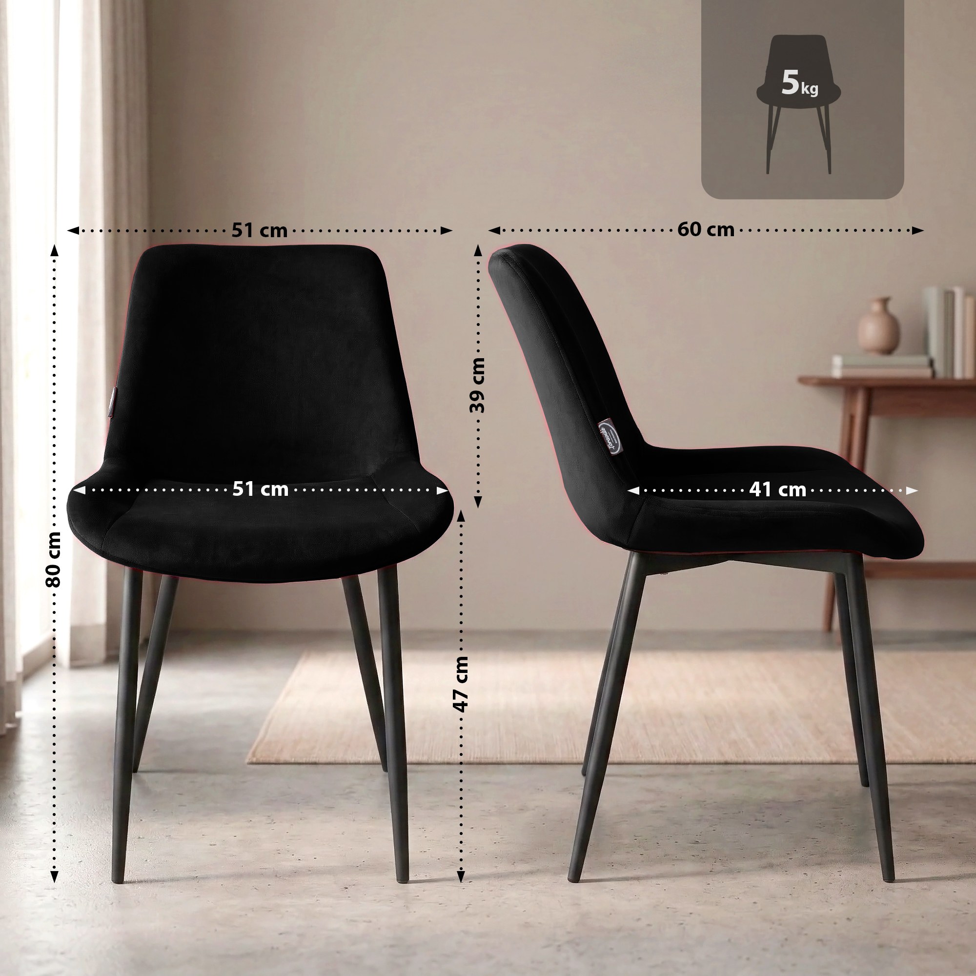 Silla de Comedor Victoria de Terciopelo - Confort y Estilo Moderno