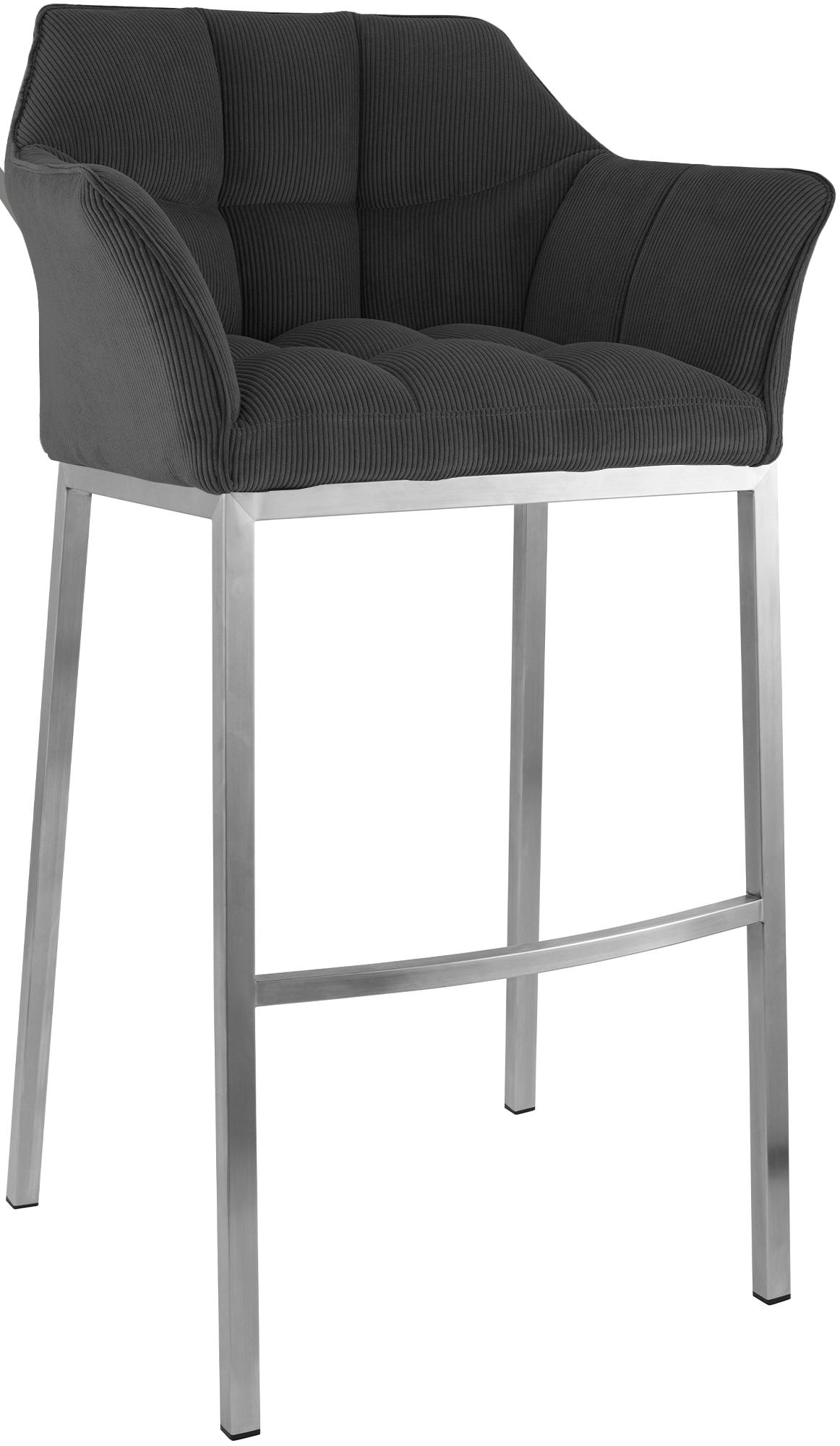 Taburete de bar Damaso Cord con base de cuatro patas