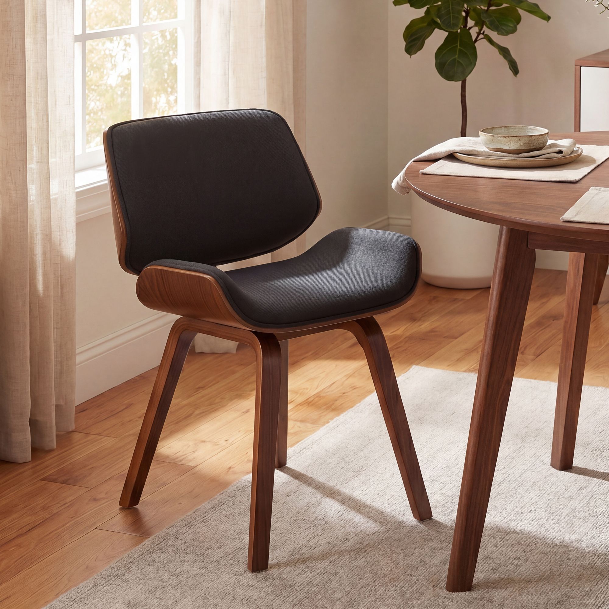 Sillas de comedor, set de 2, Beverley, tapizado de tela
