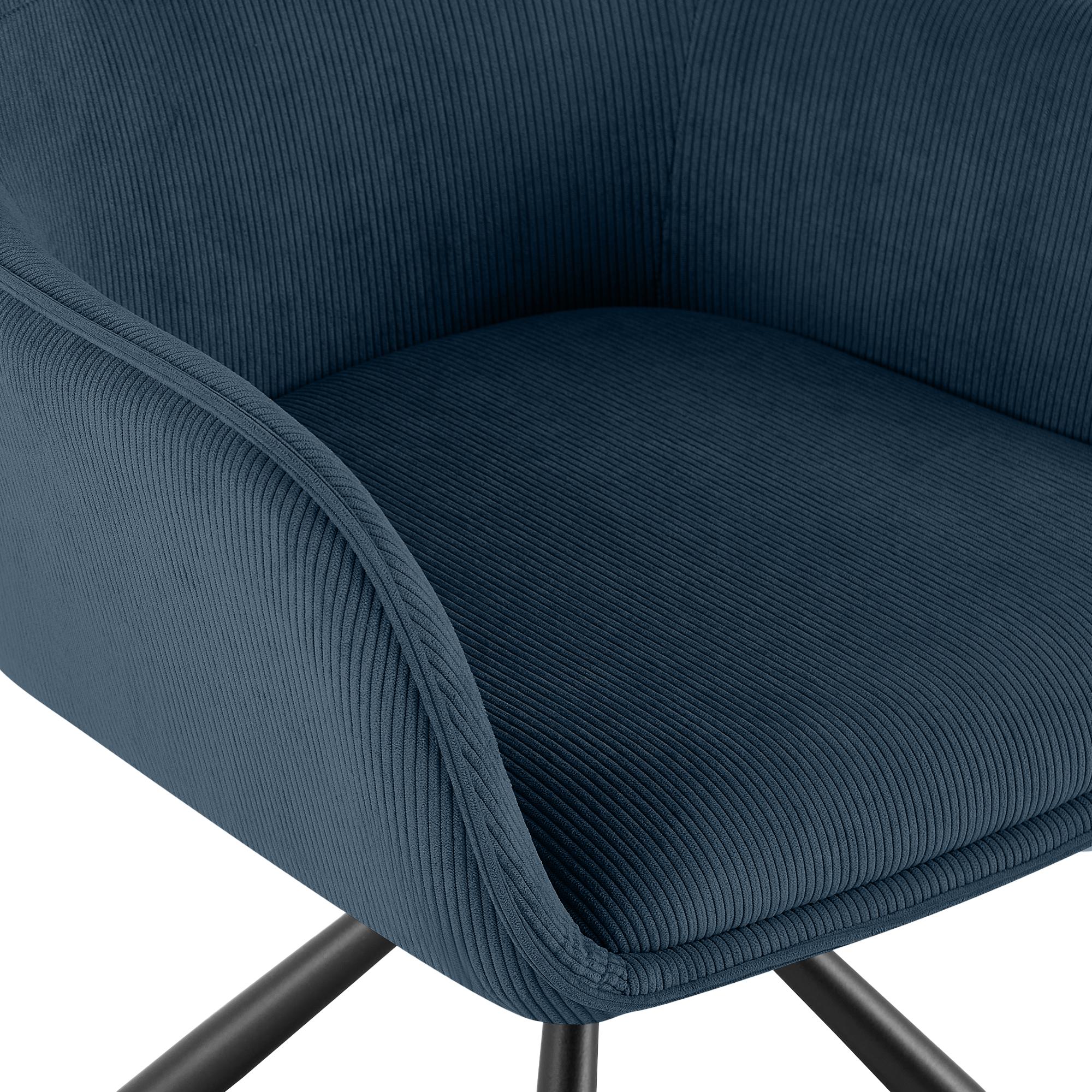 Silla de comedor Tipton de pana