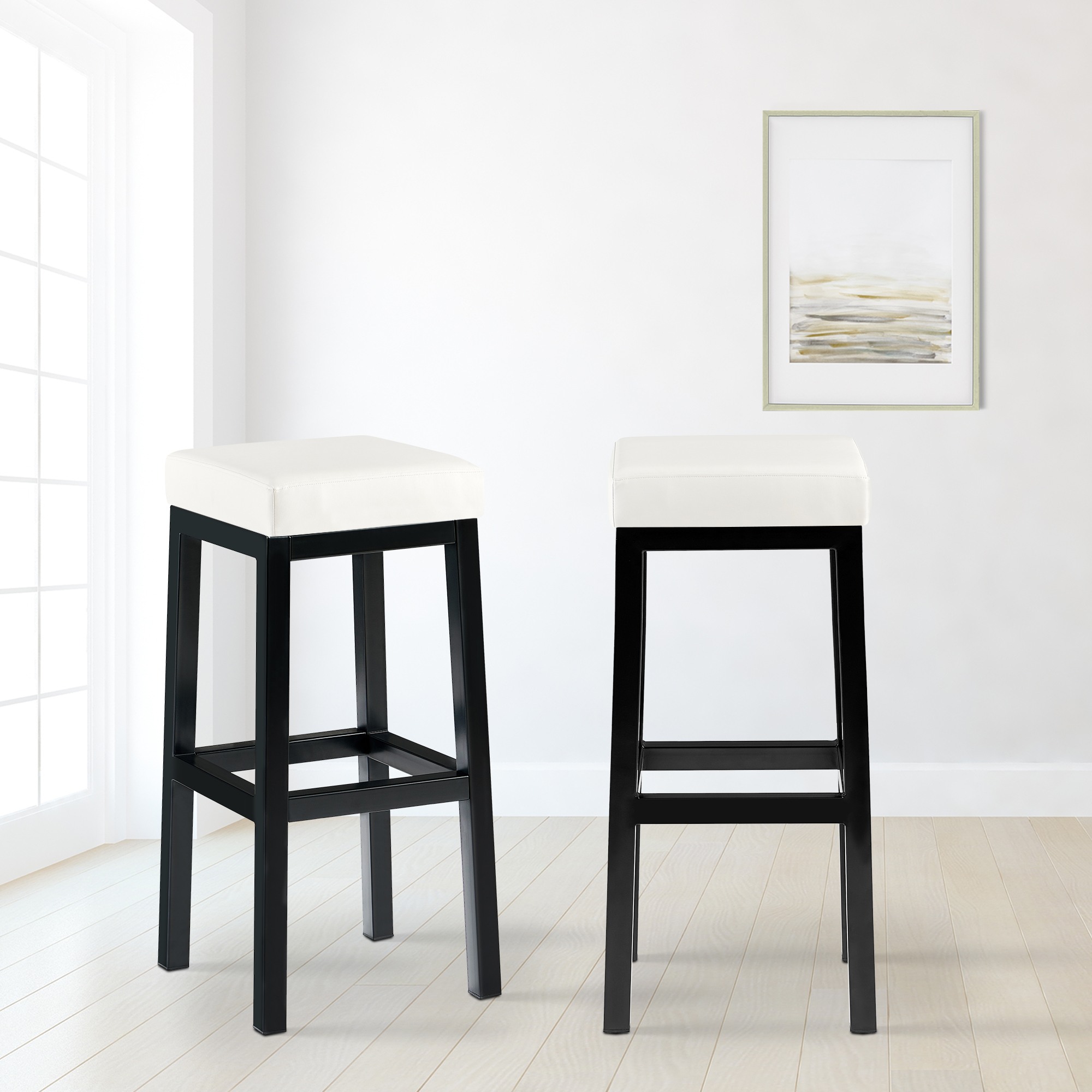 Taburete de bar Taylor Altura del asiento 83 cm Estructura de metal negro