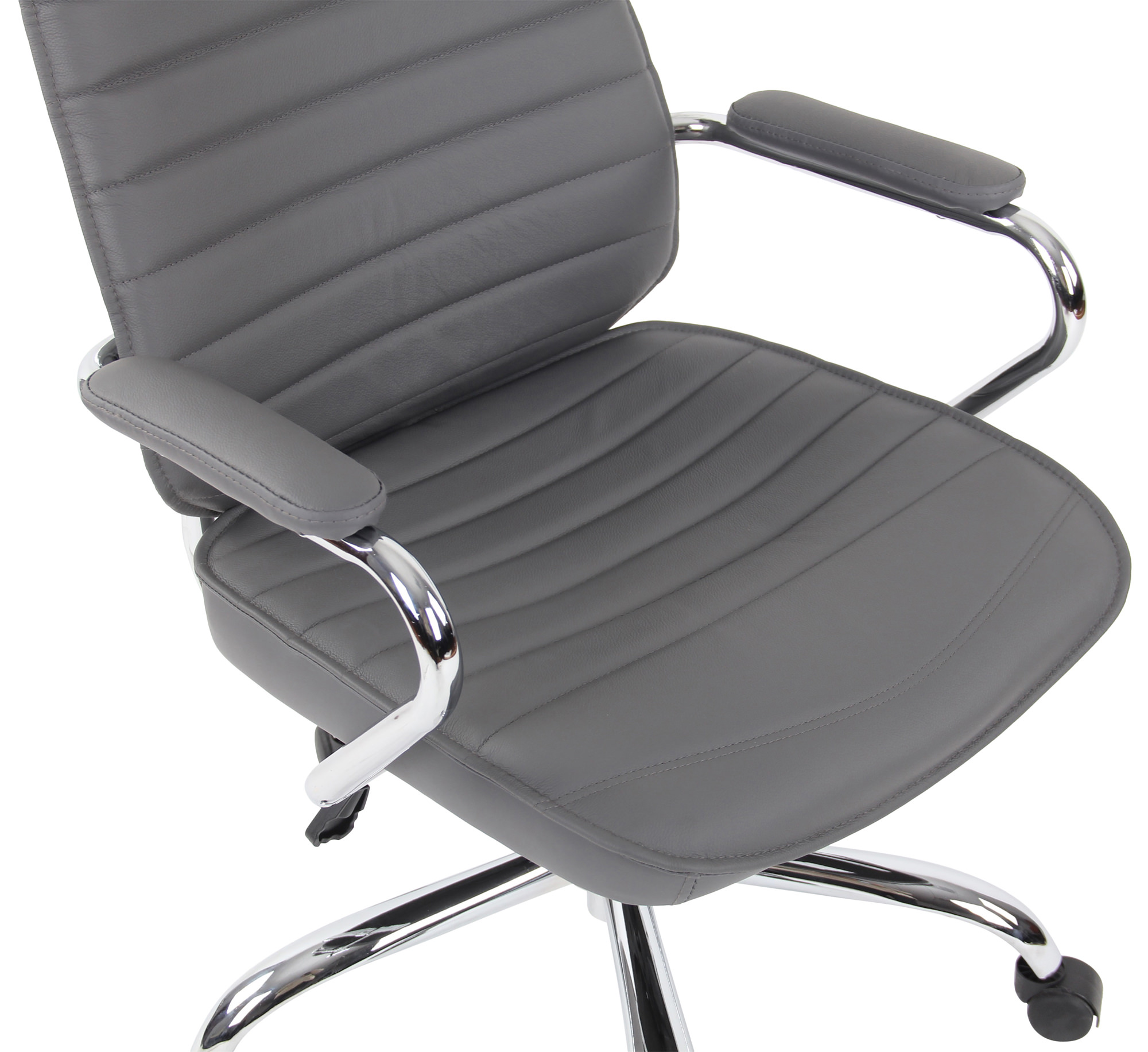 Silla de oficina Rako de cuero auténtico