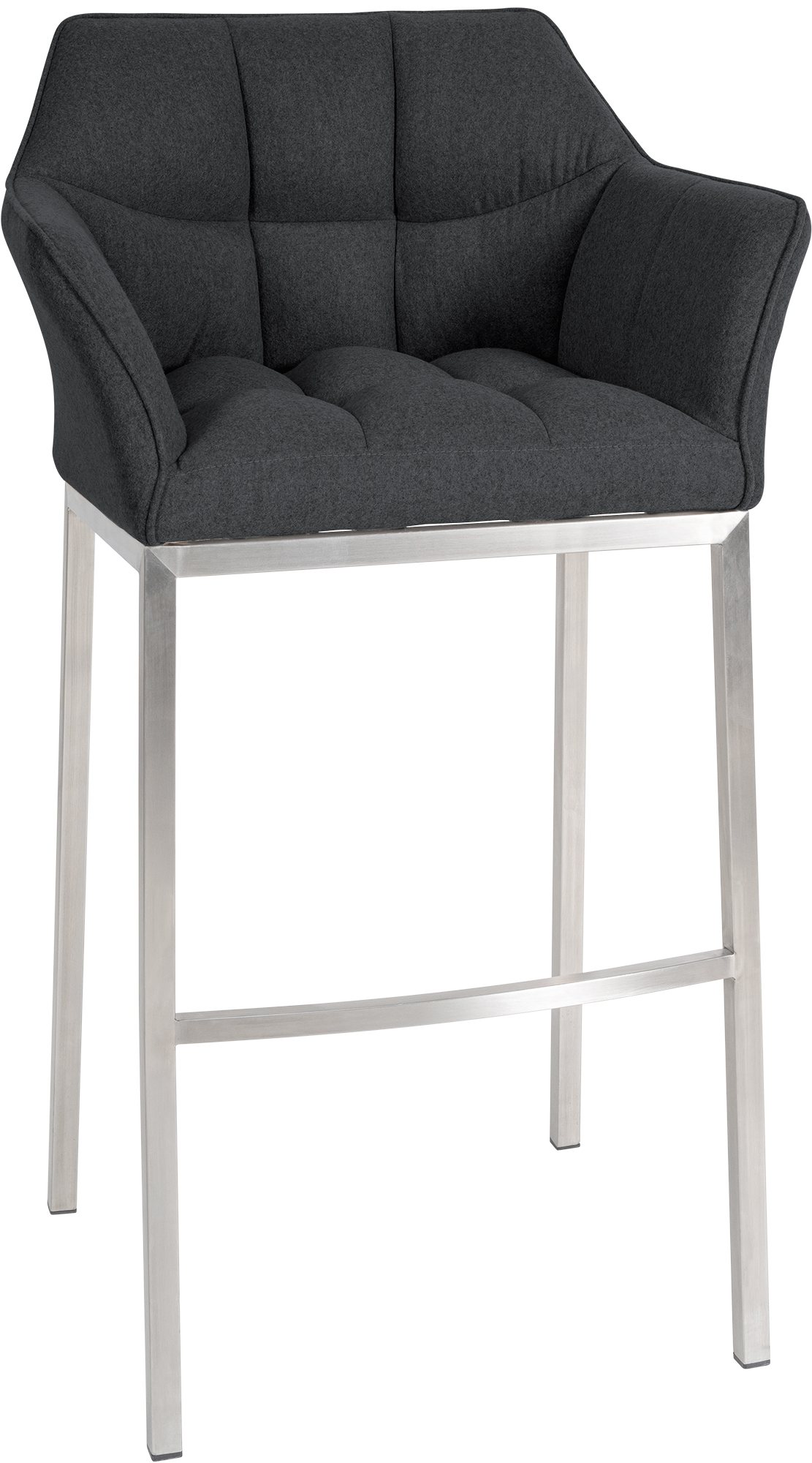 Taburete de Bar Damaso con Fieltro y Base de Cuatro Patas