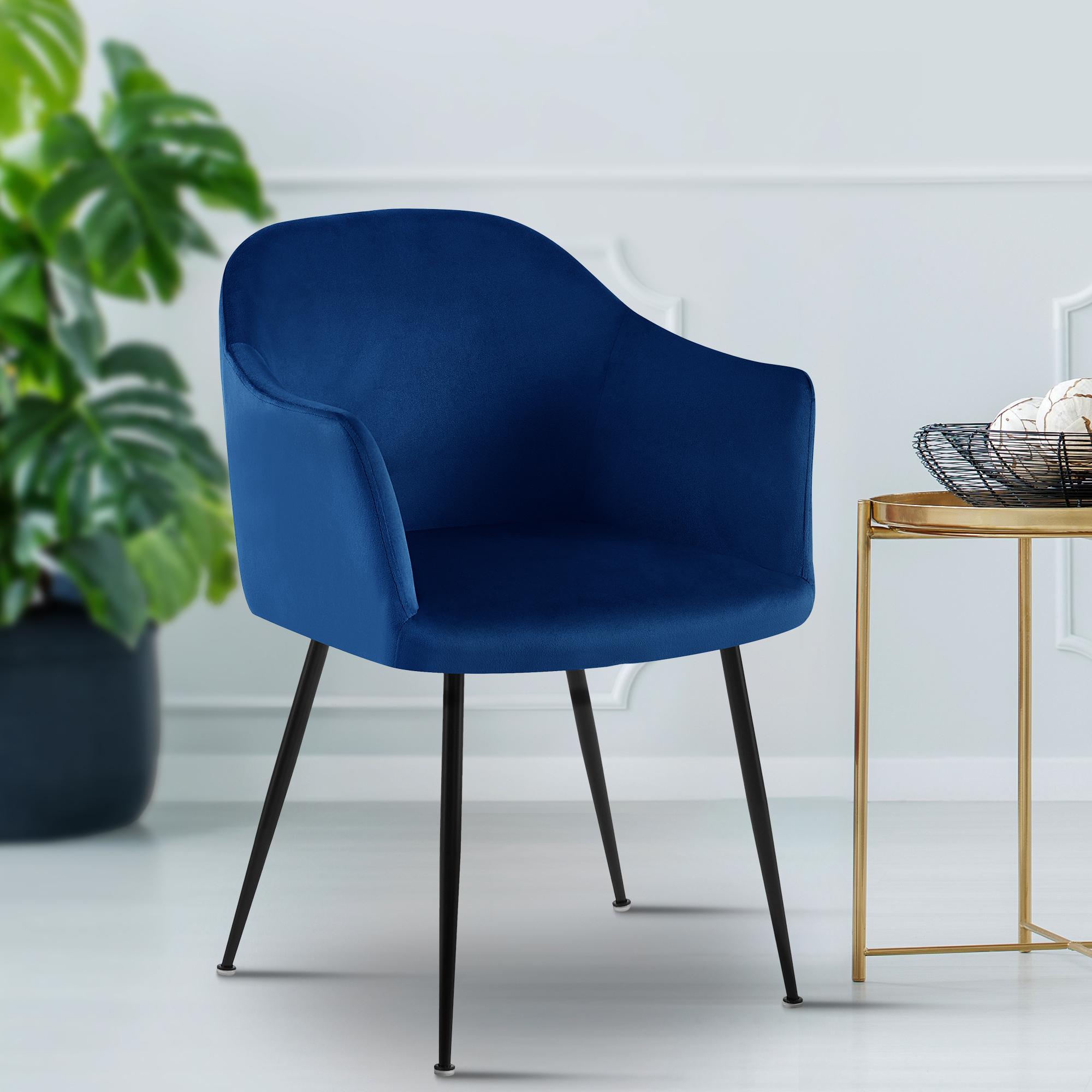 Silla de comedor de terciopelo Jaysie