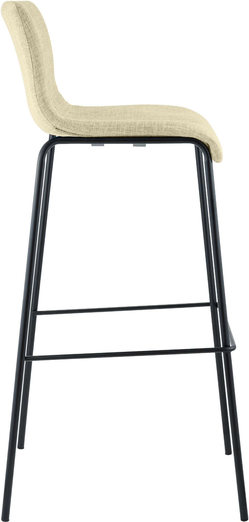 Taburete de bar Hover de tela con base de cuatro patas