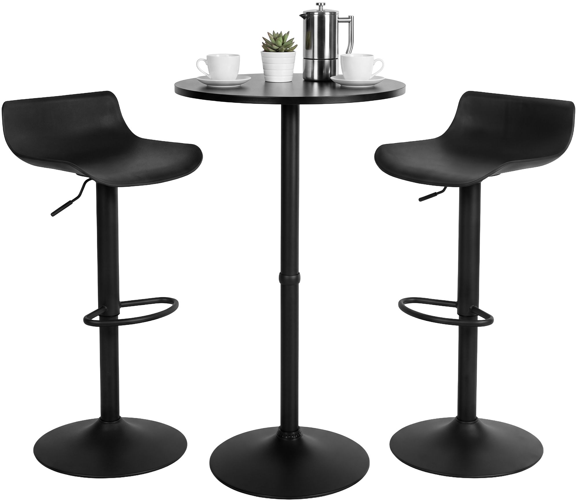 Conjunto de mesa de bar Navo con dos taburetes
