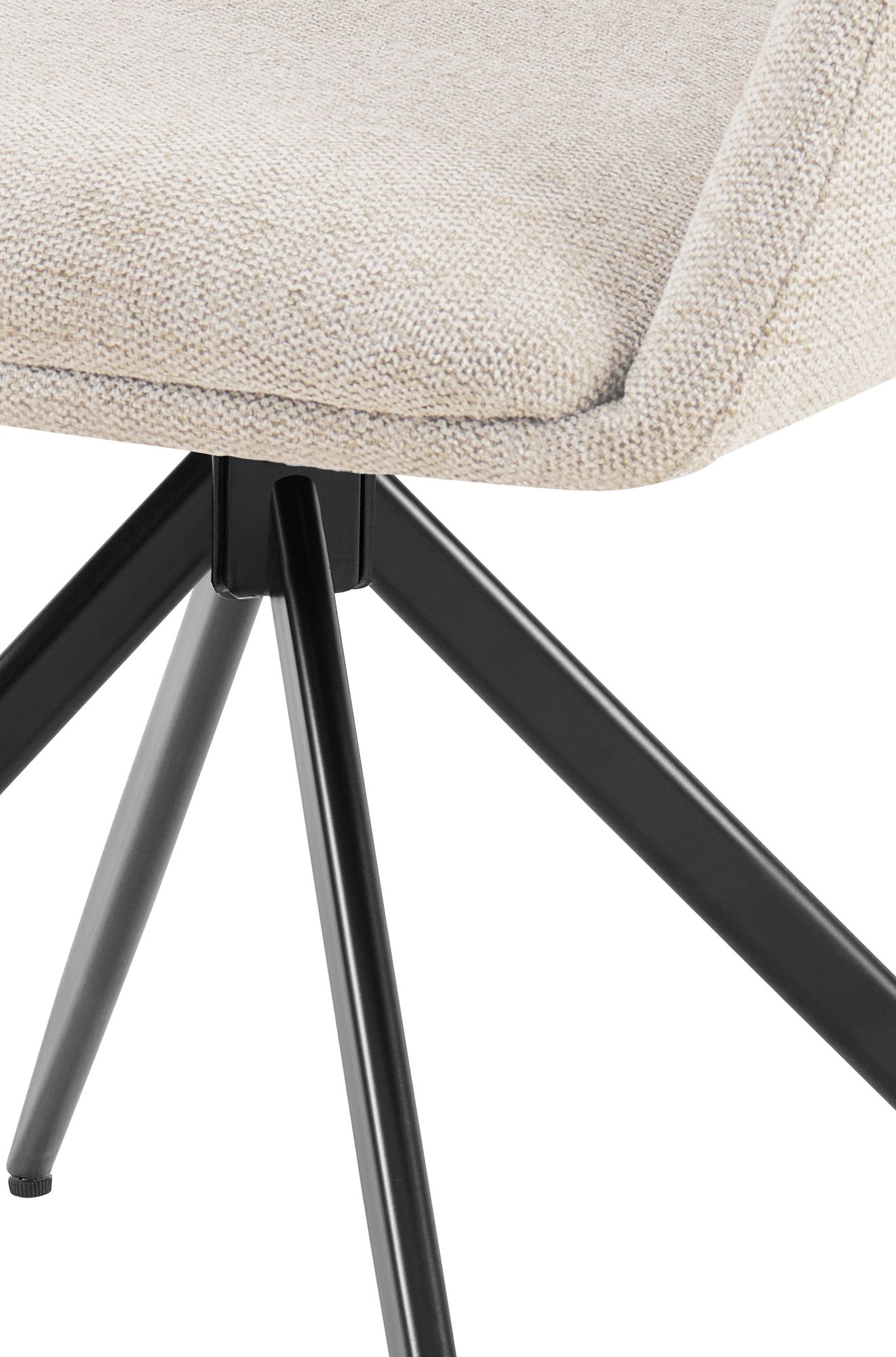 Silla de comedor Olema tapizada en tela